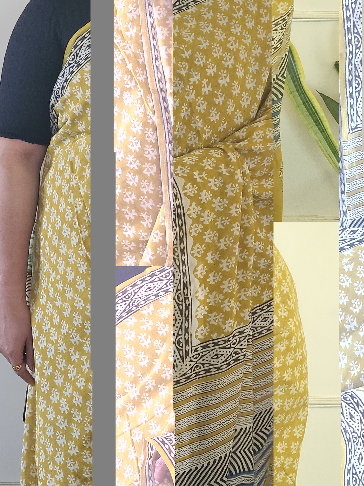 Cotton Handblock printed Saaree