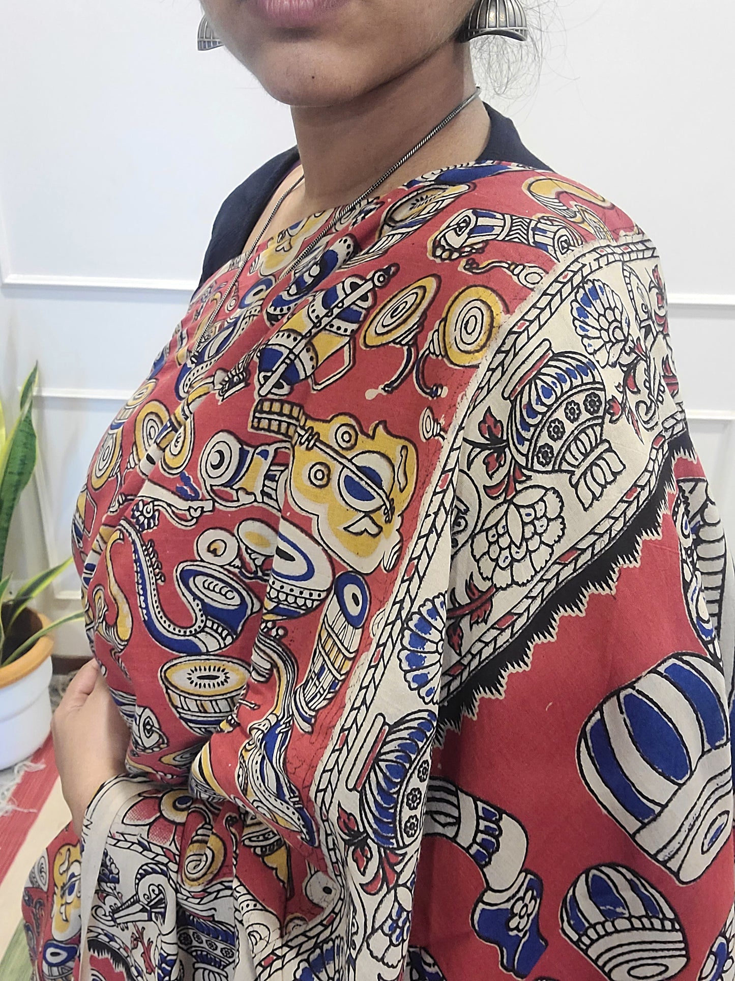 Kalamkari hand Printed pure Cotton Saaree