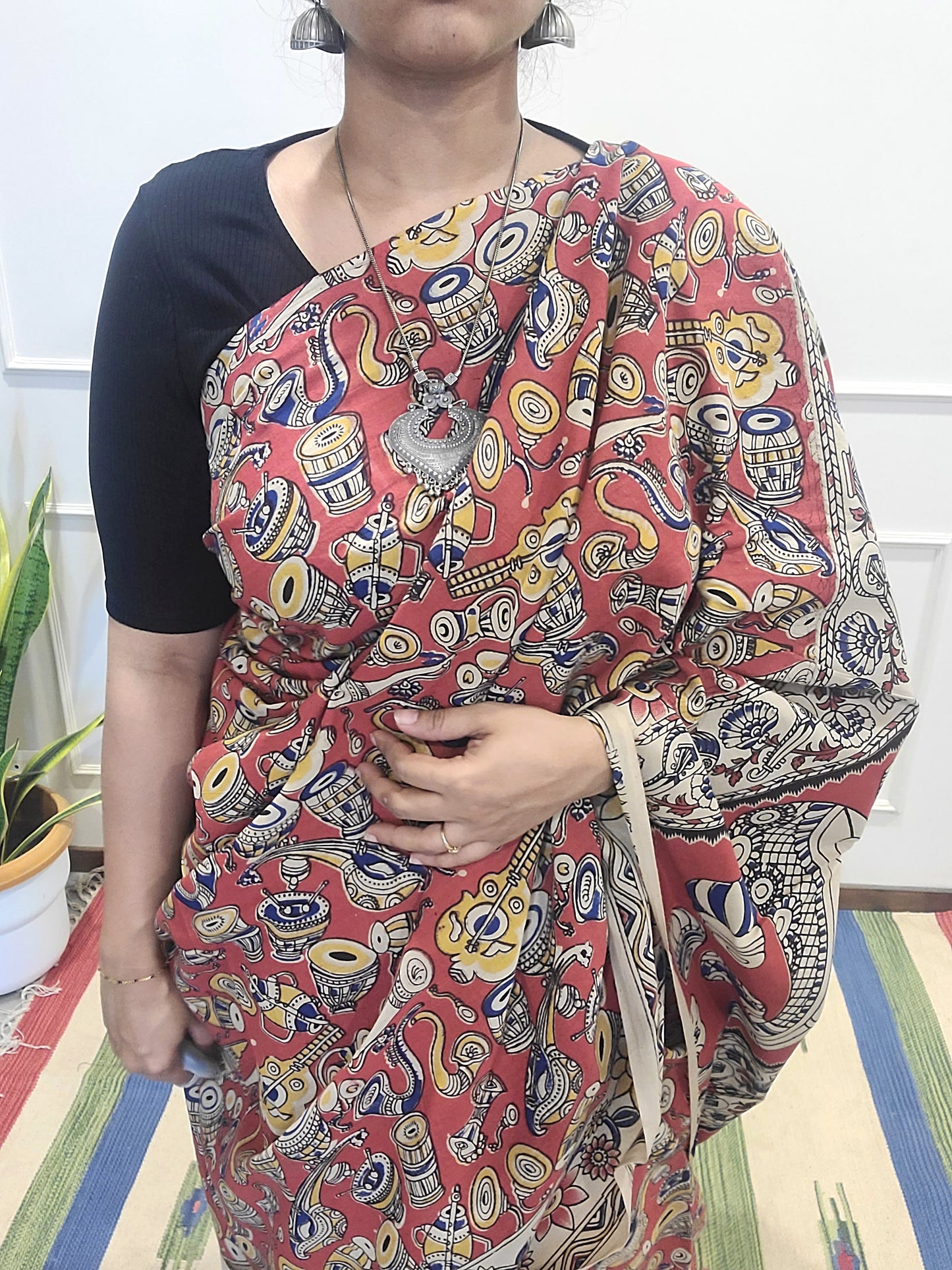 Kalamkari hand Printed pure Cotton Saaree