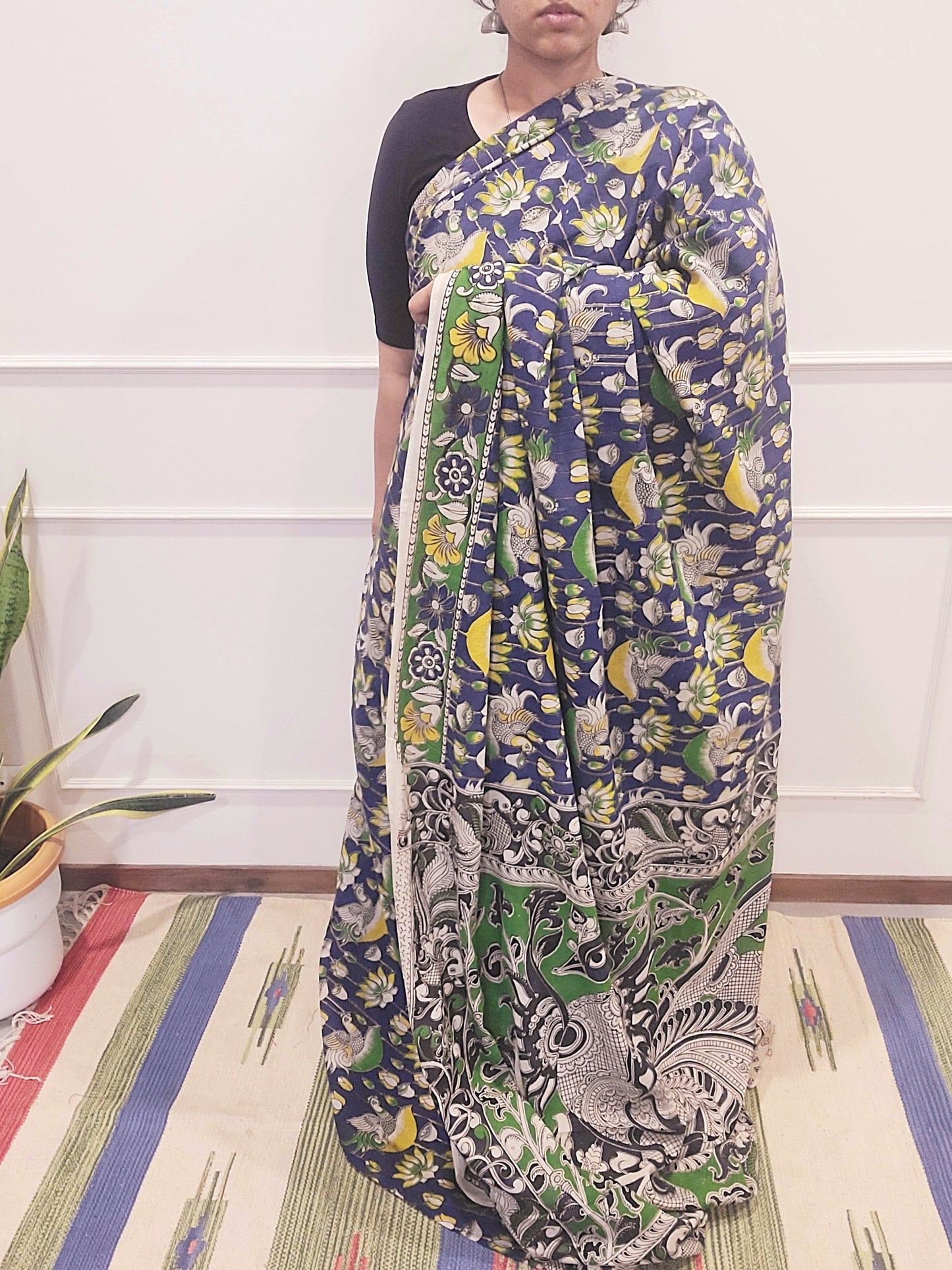 Kalamkari hand Printed pure Cotton Saaree