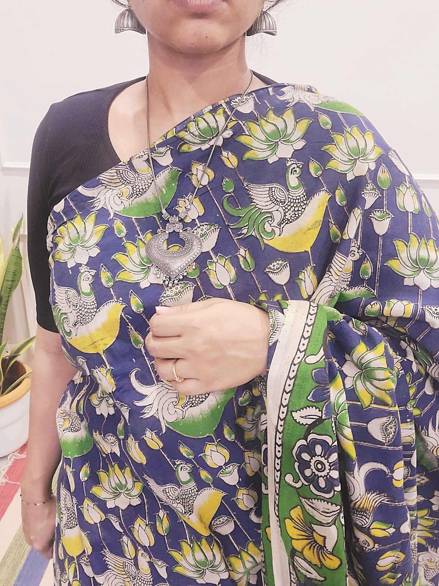 Kalamkari hand Printed pure Cotton Saaree