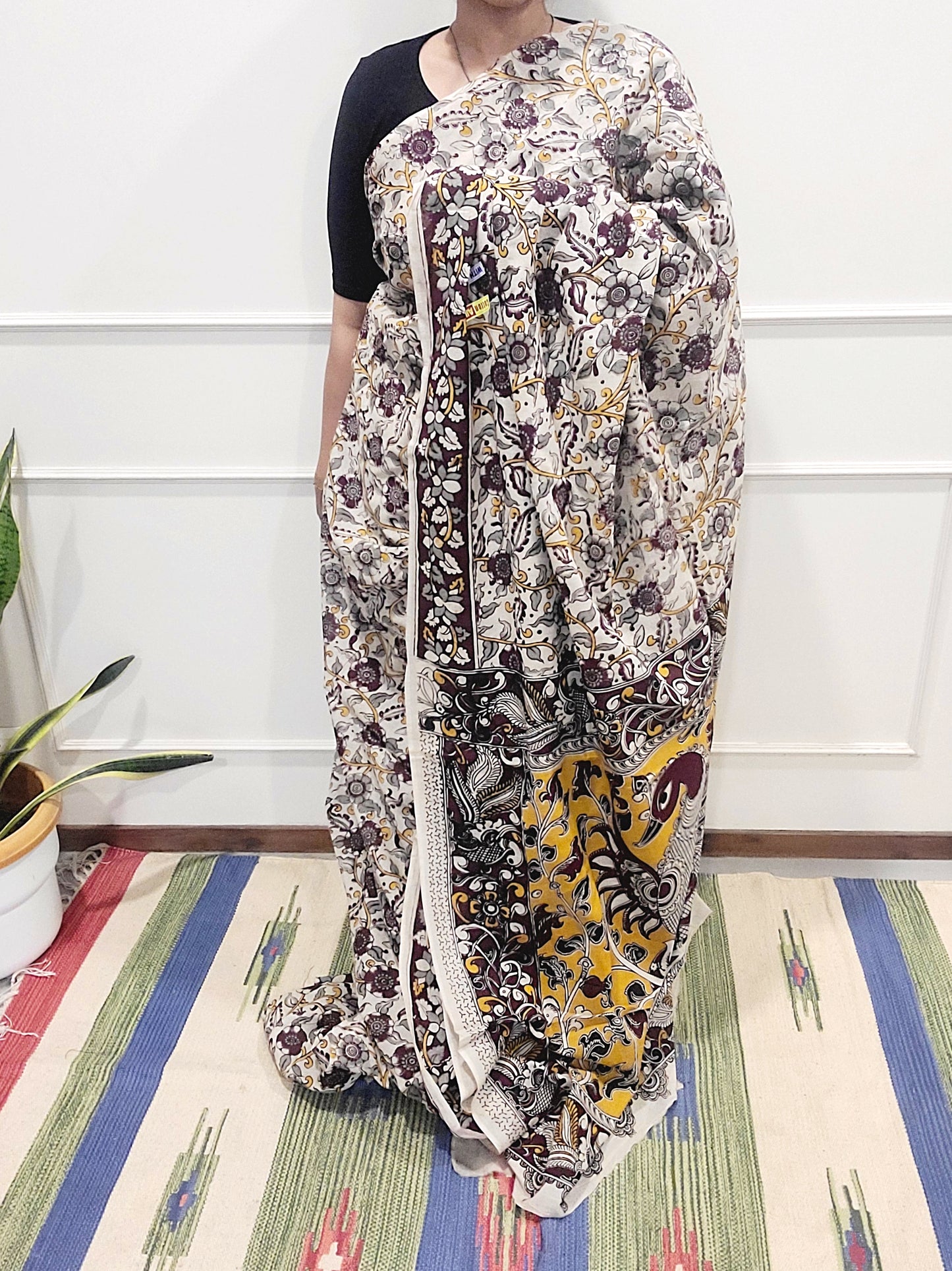 Kalamkari hand Printed pure Cotton Saaree