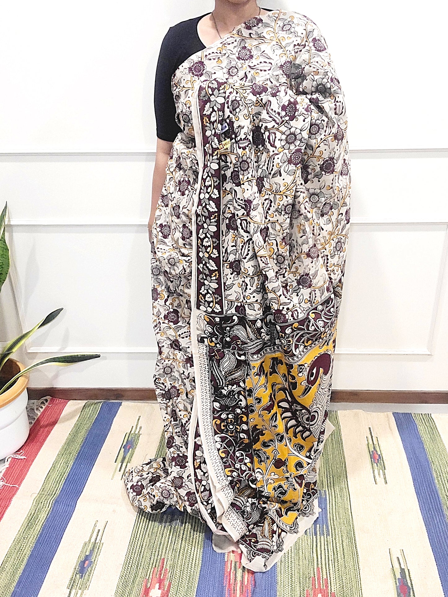 Kalamkari hand Printed pure Cotton Saaree