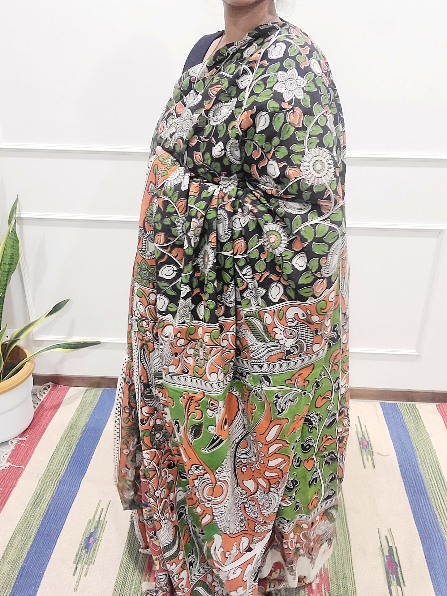 Kalamkari hand Printed pure Cotton Saaree