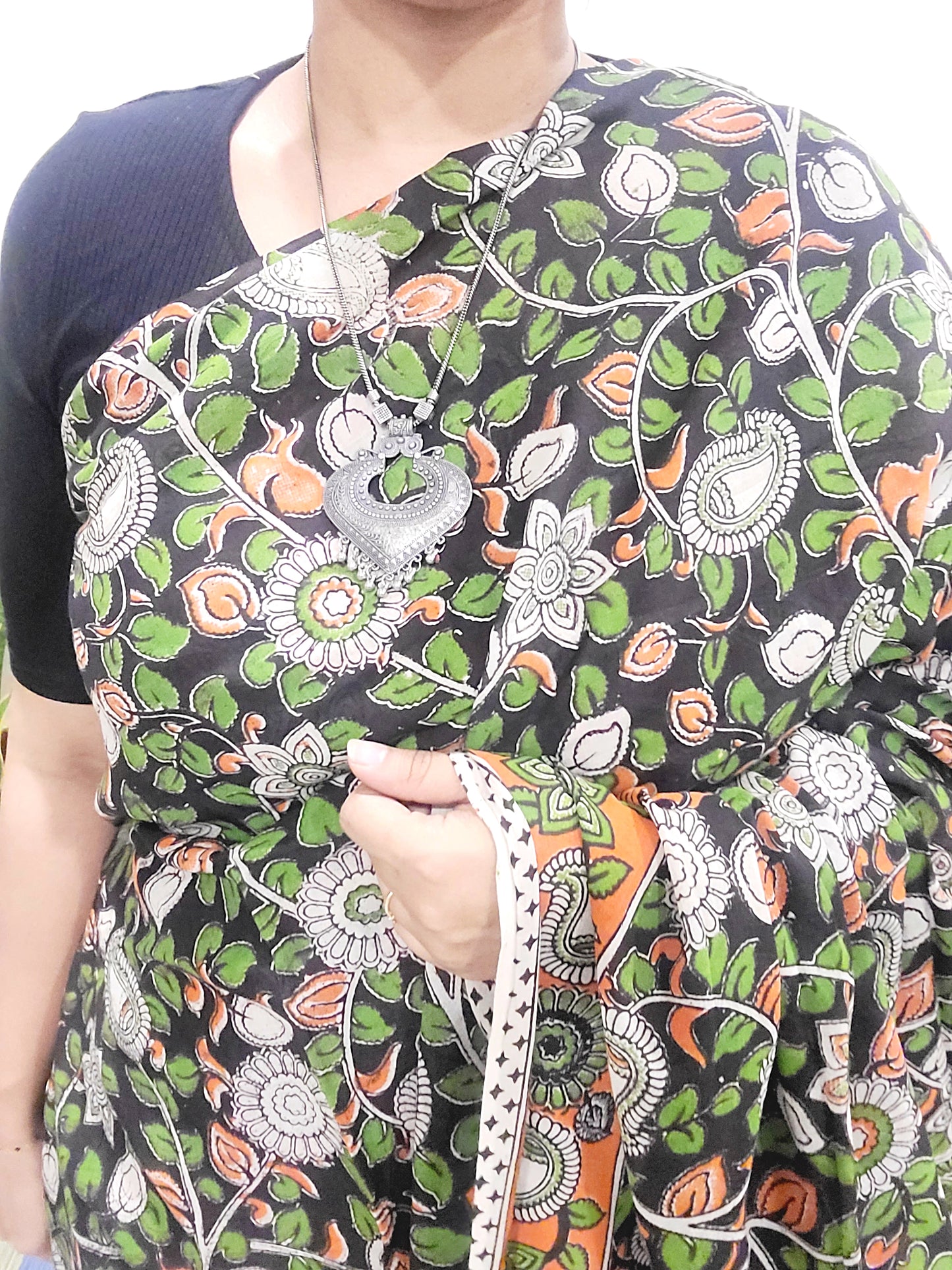 Kalamkari hand Printed pure Cotton Saaree