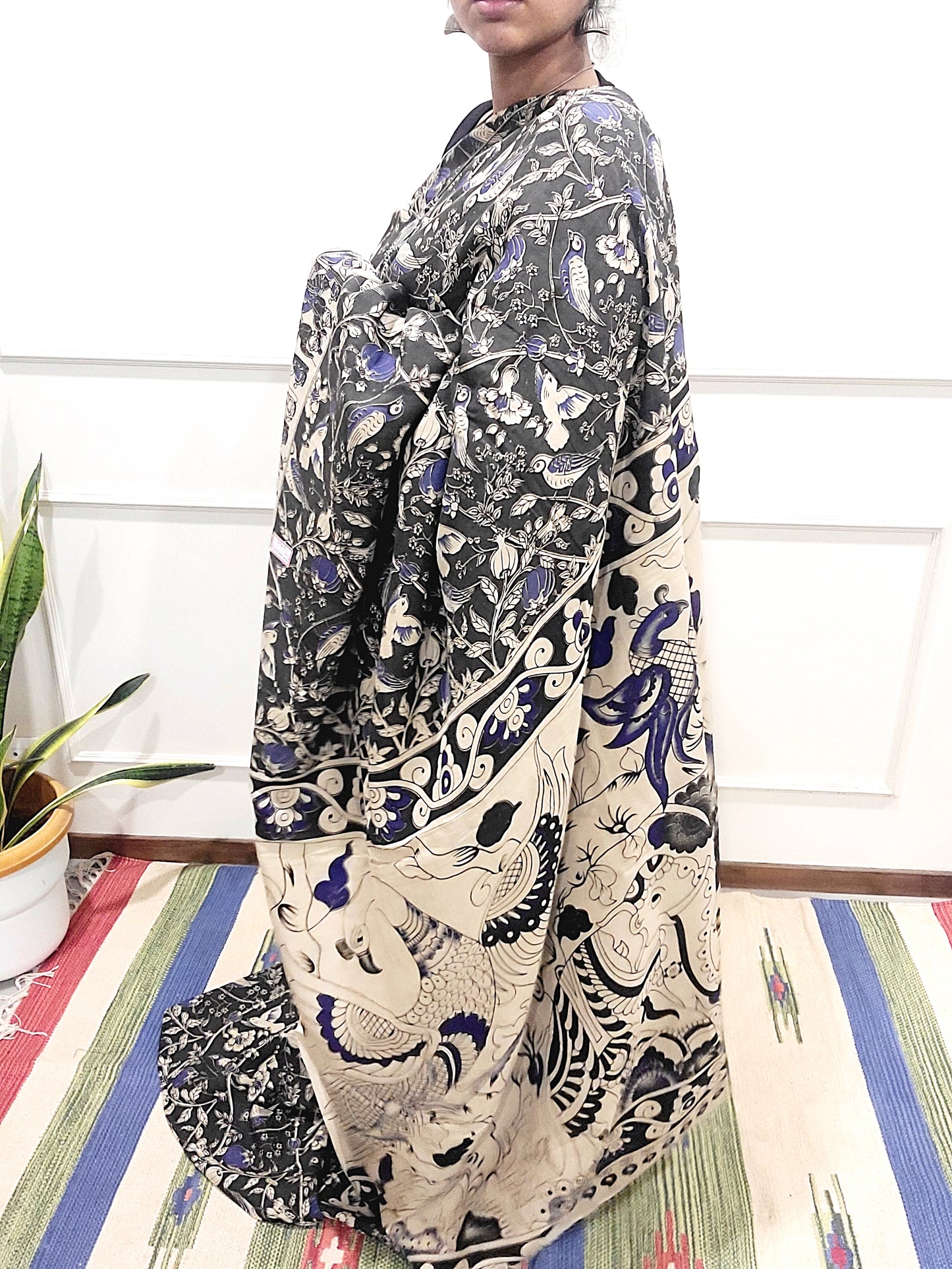 Kalamkari hand Printed pure Cotton Saaree