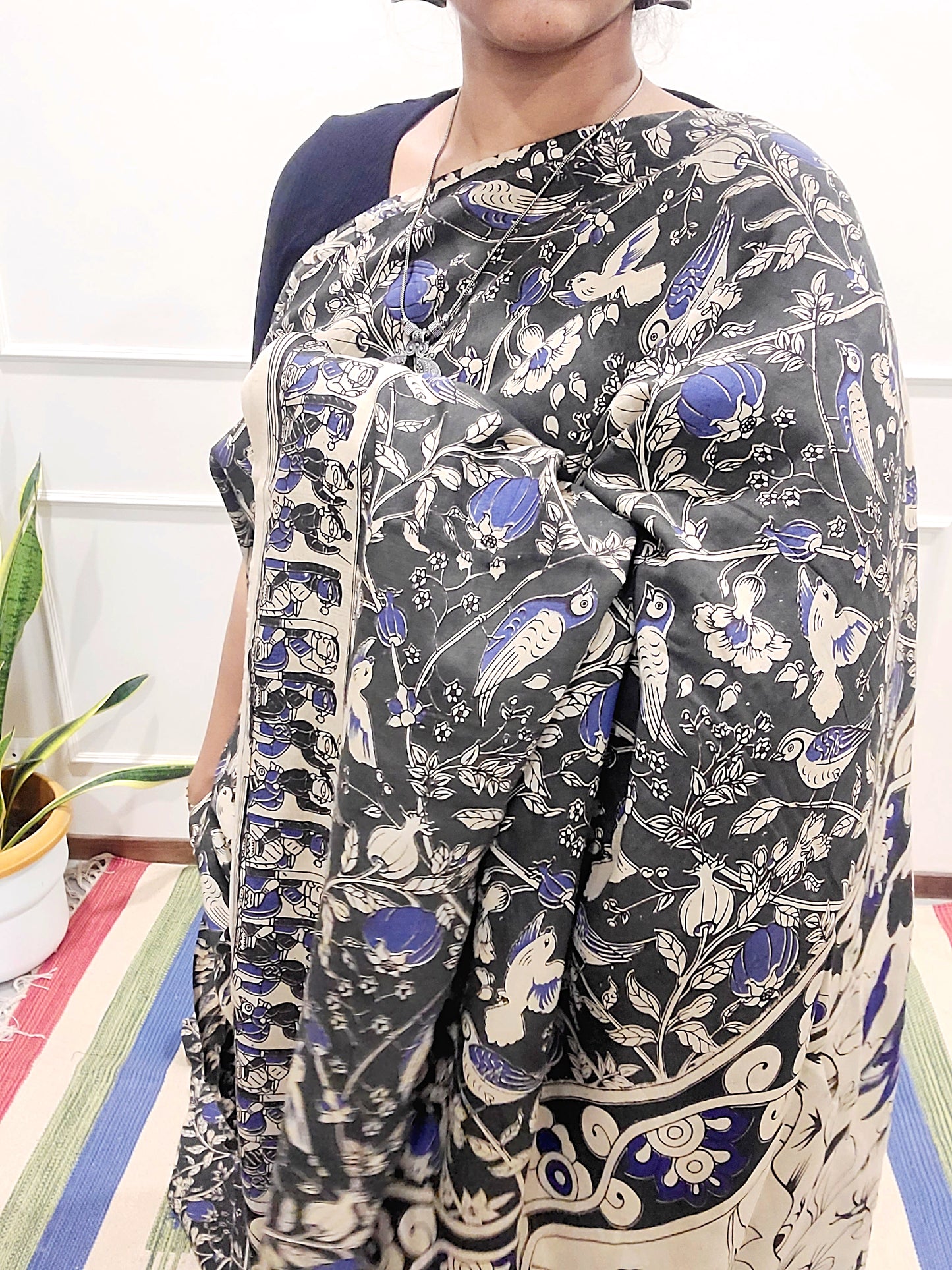 Kalamkari hand Printed pure Cotton Saaree