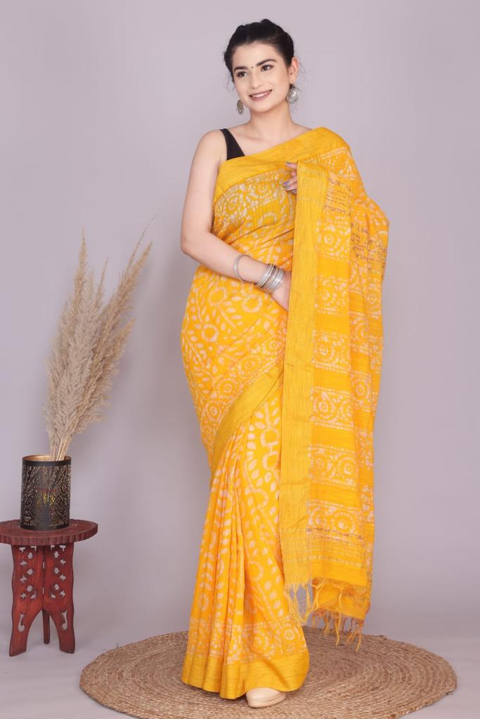Cotton Linen Saaree