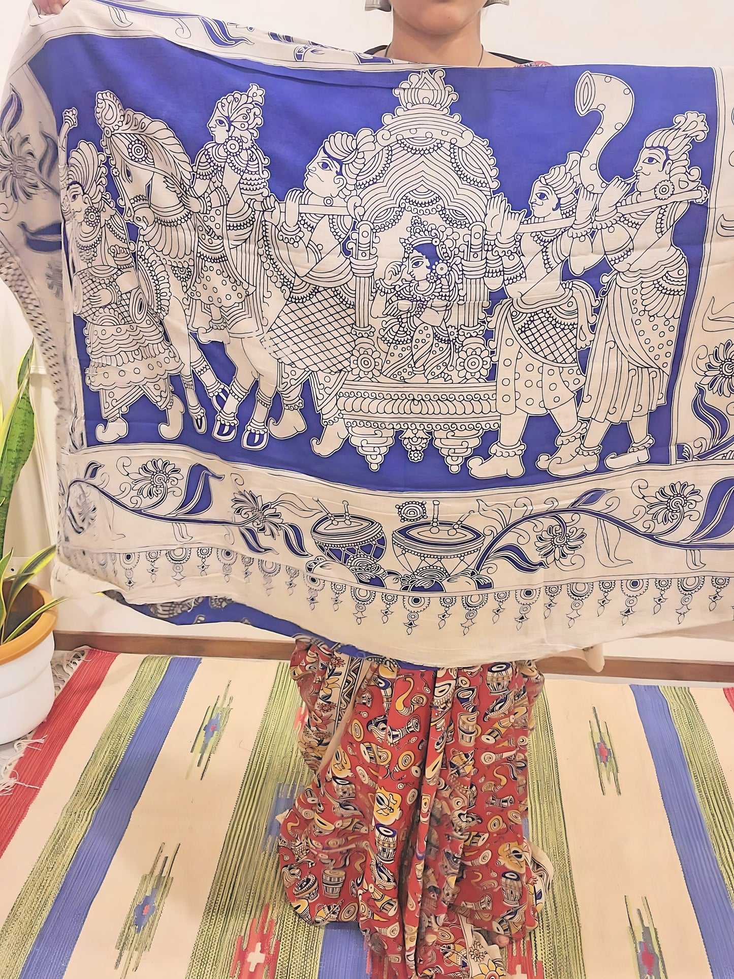 Kalamkari hand Printed pure Cotton Saaree