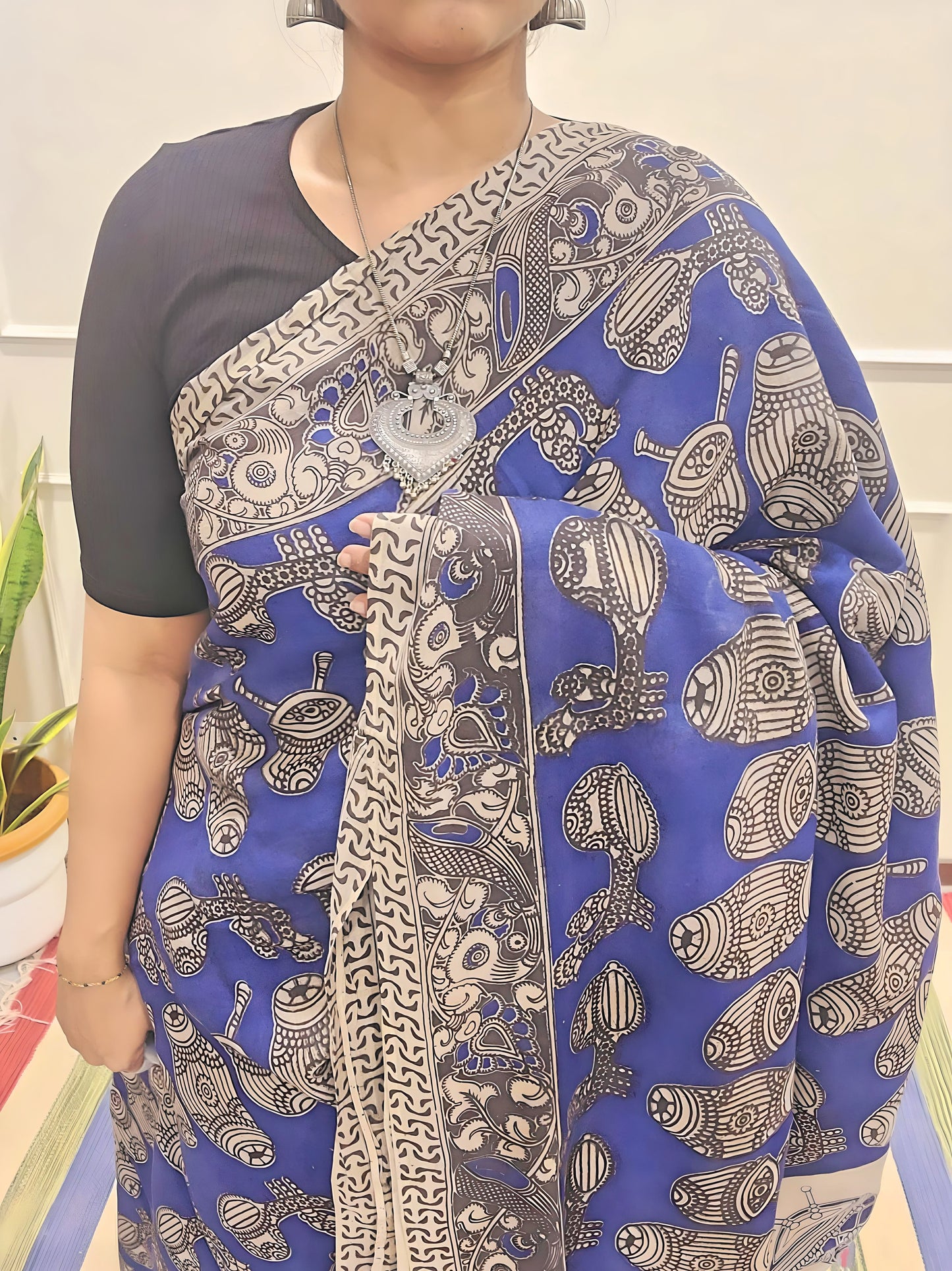 Kalamkari hand Printed pure Cotton Saaree
