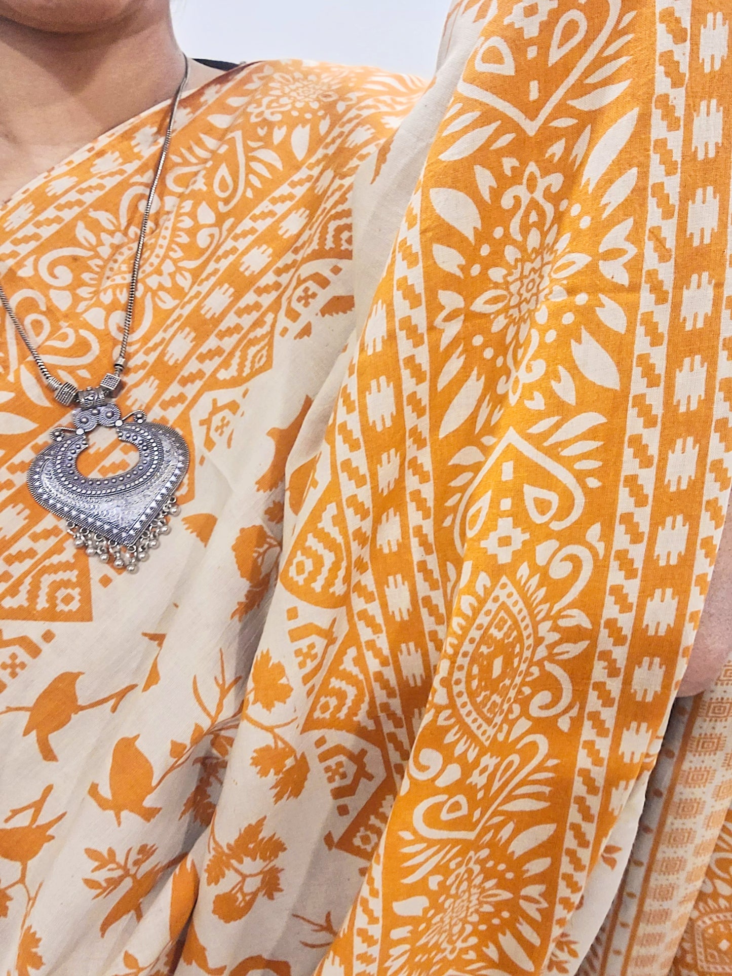 Kalamkari hand Printed pure Cotton Saaree