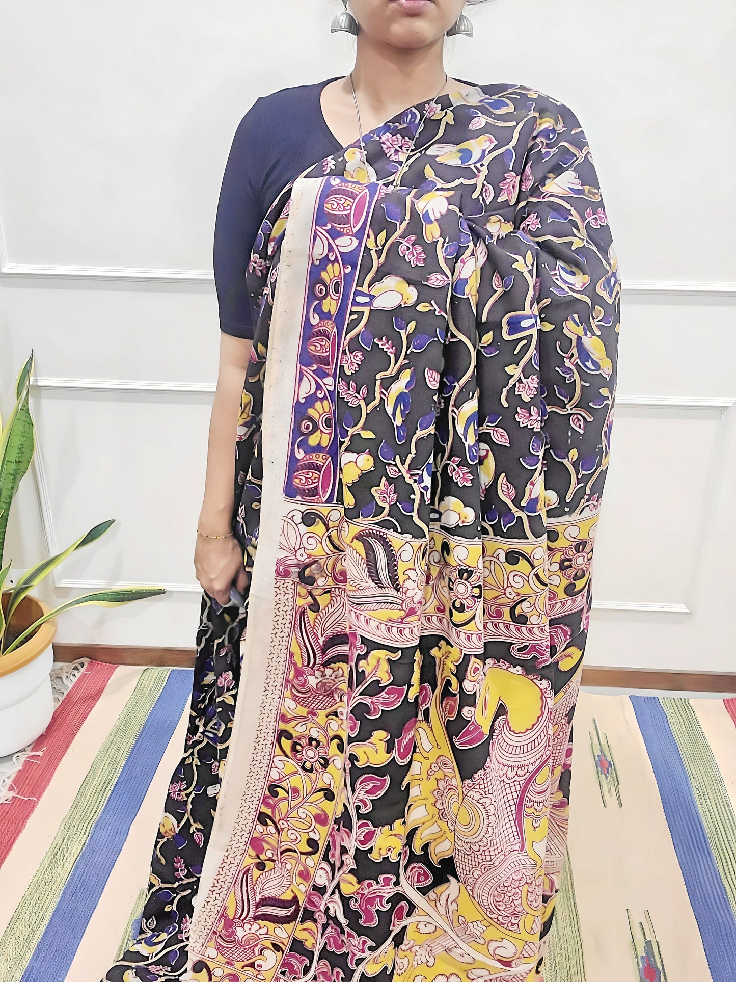 Kalamkari hand Printed pure Cotton Saaree