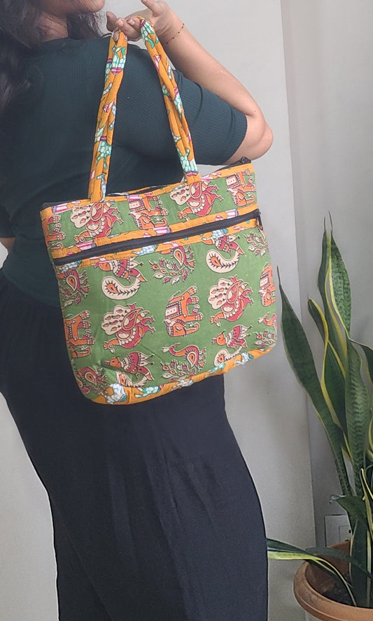 Kalamkari quilted Bags - My Store