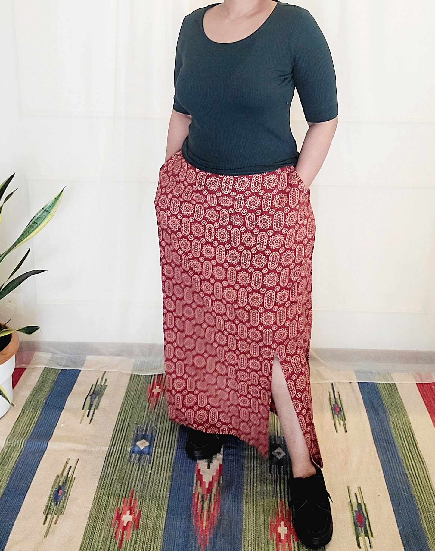 Printed Pencil Skirt