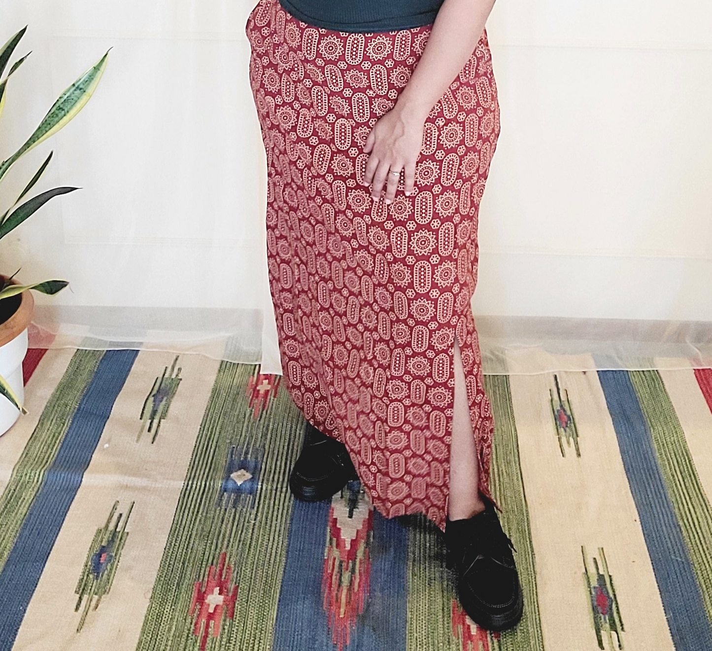 Printed Pencil Skirt