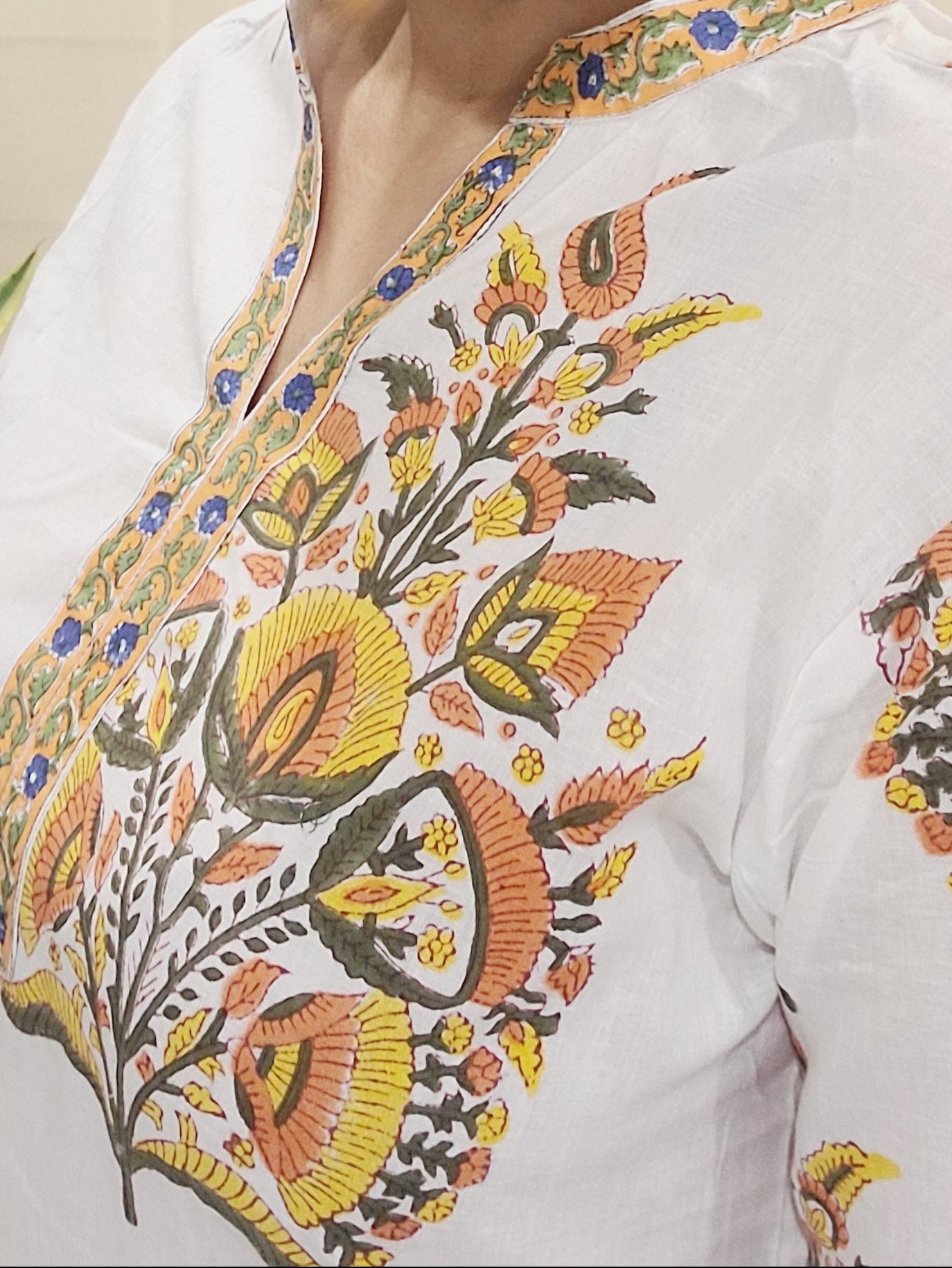 Block printed Women's Kurti