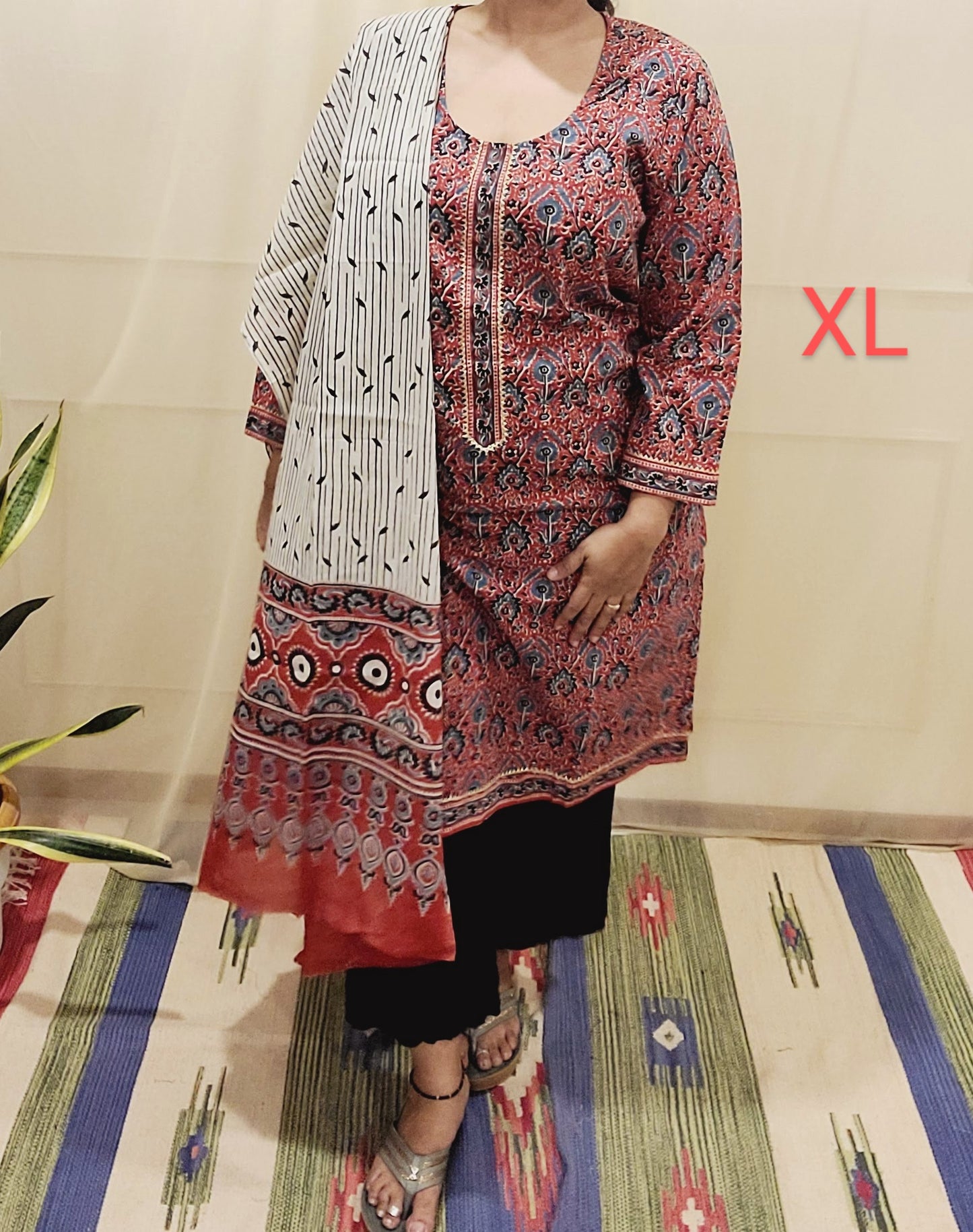 Women's block printed Kurta Pant and dupatta- Salwar suite- @Rs.599