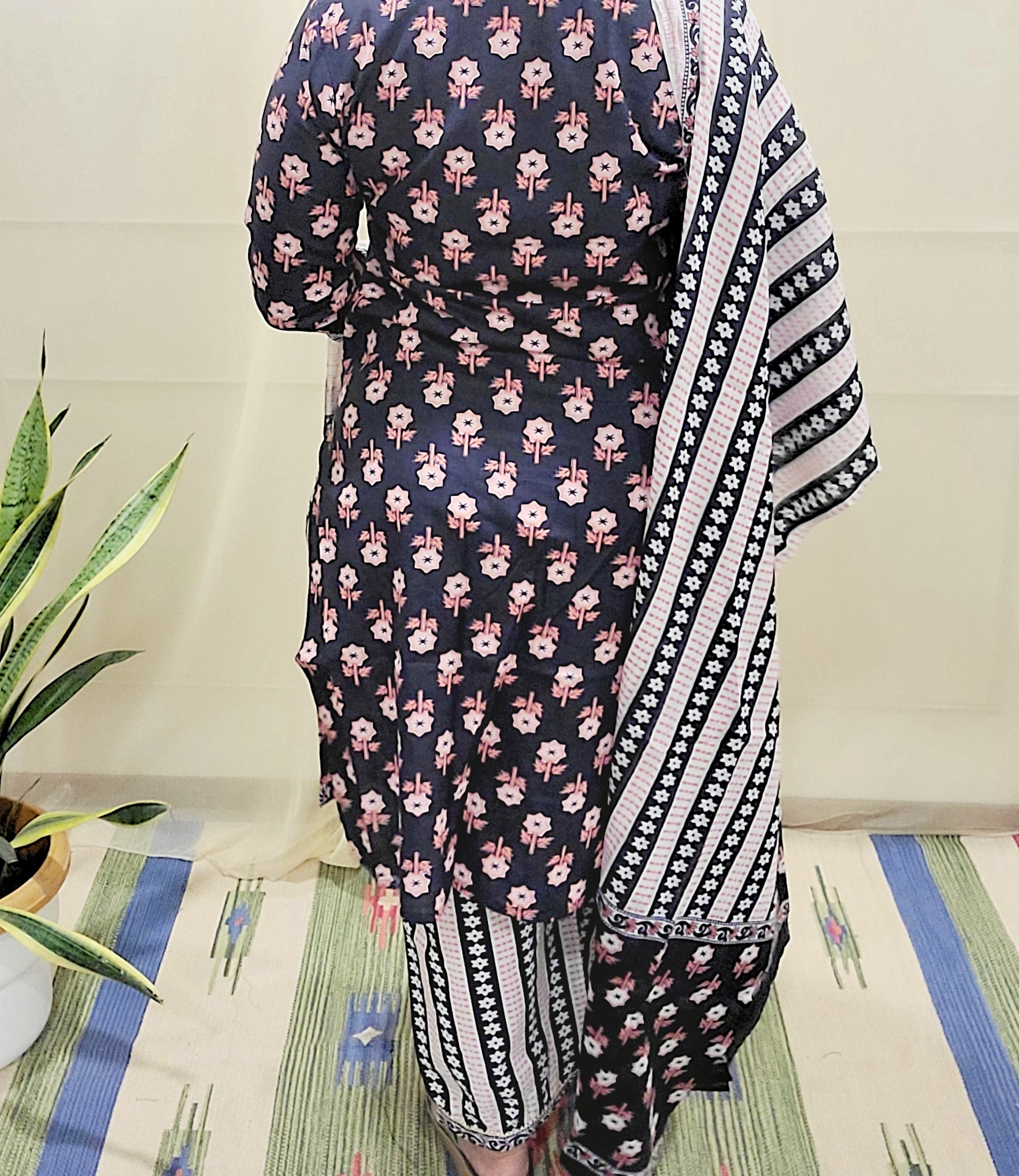 Women's block printed Kurta Pant and dupatta- Salwar suite - My Store