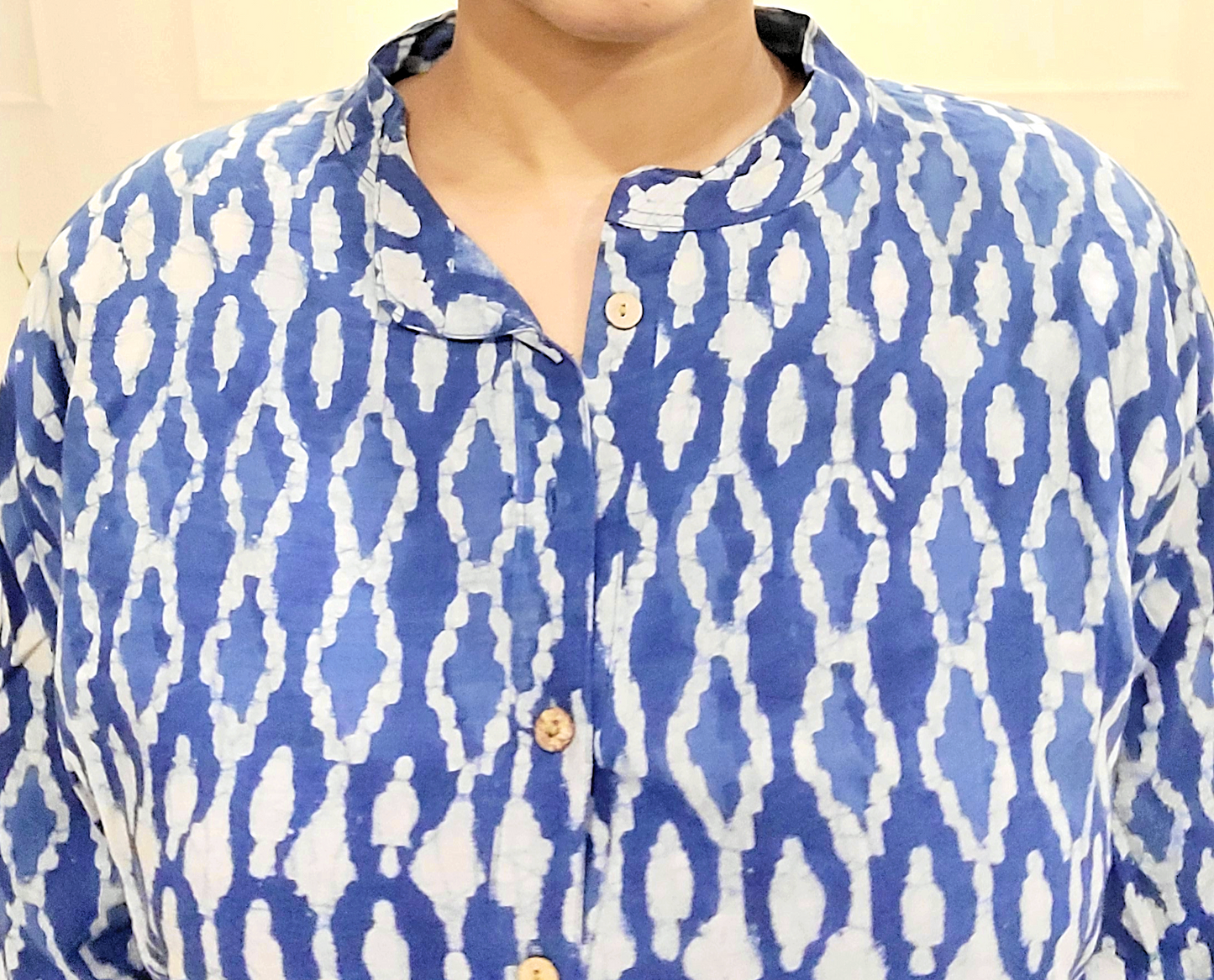Regular Fit long top - Cotton Block printed