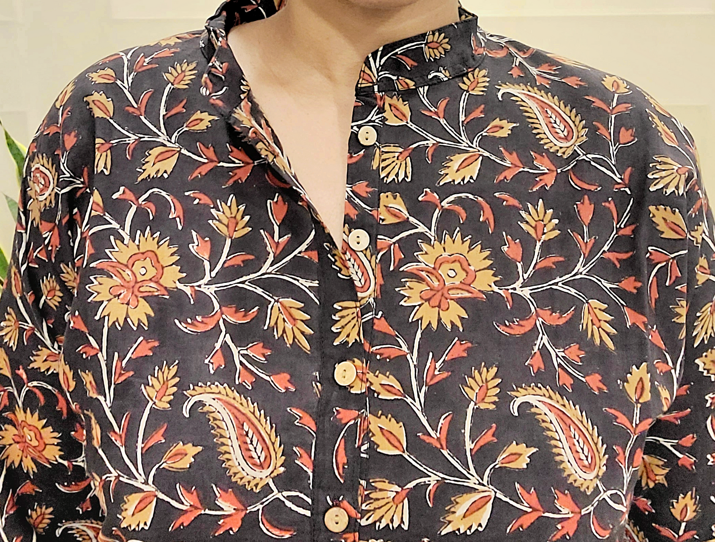 Regular Fit long top - Cotton Block printed