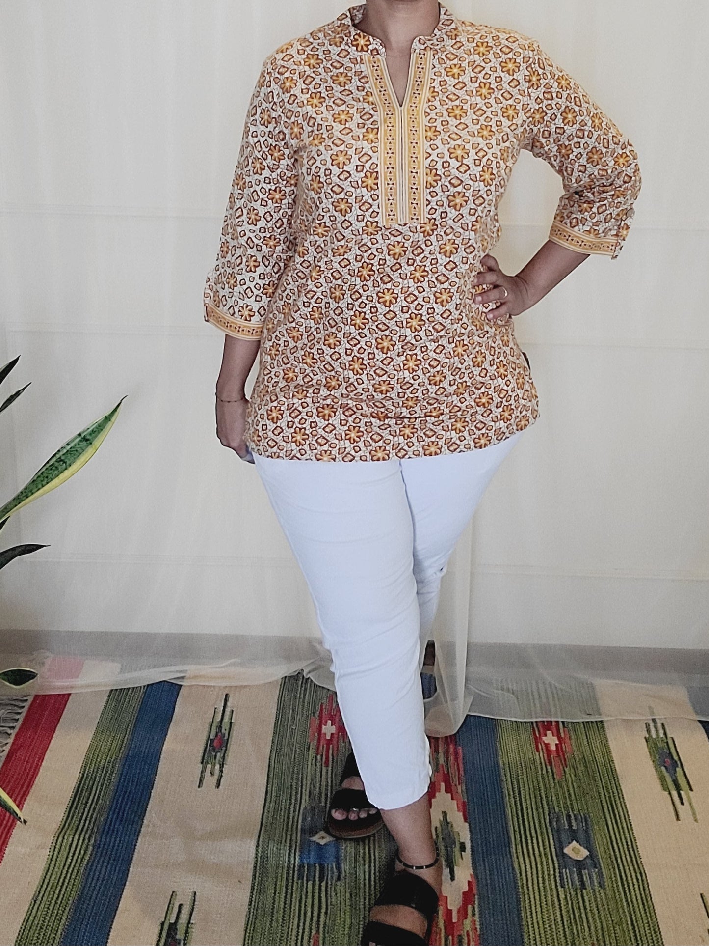 Block printed Women's Kurti