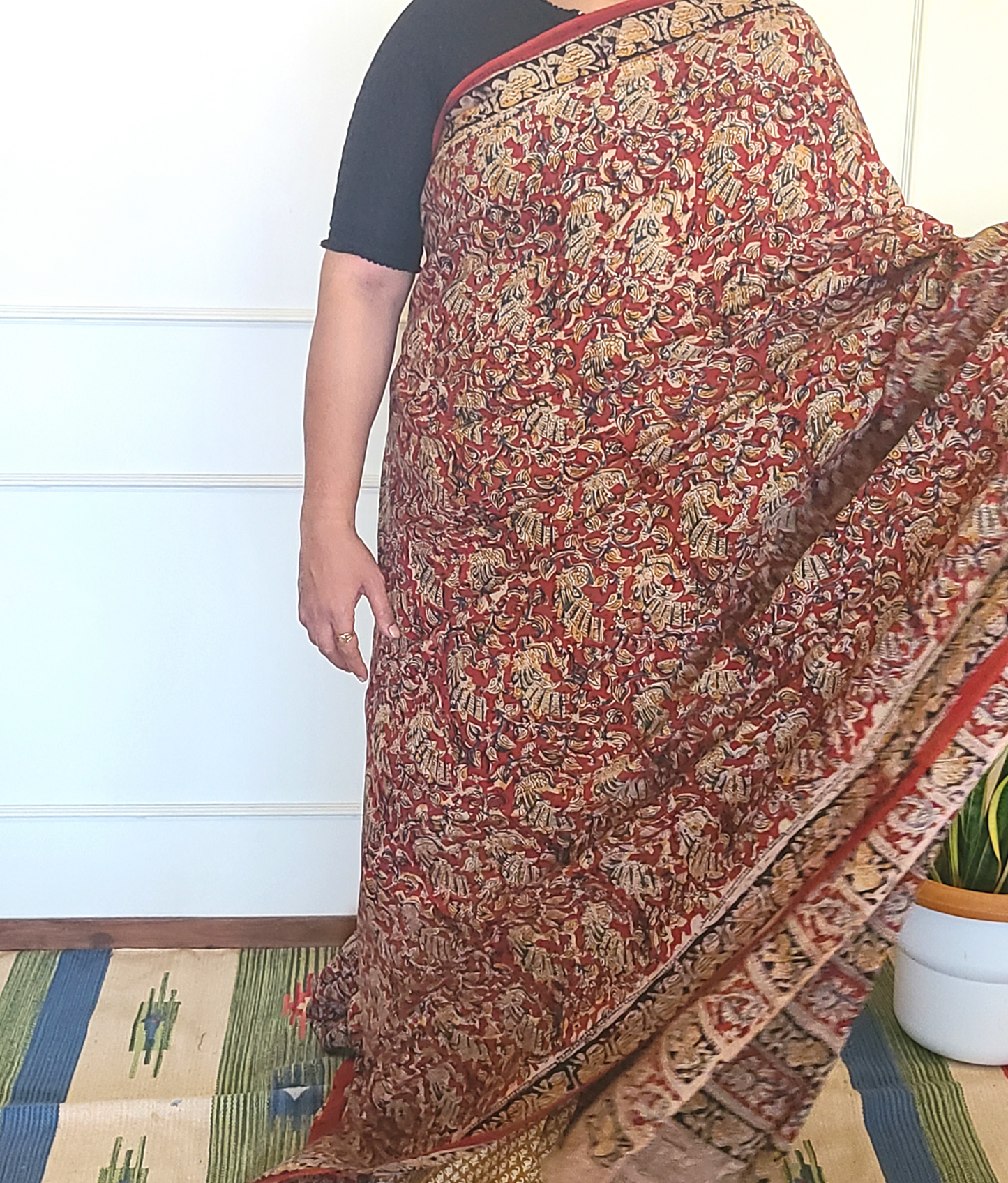 Kalamkari Chennuri Silk Saaree