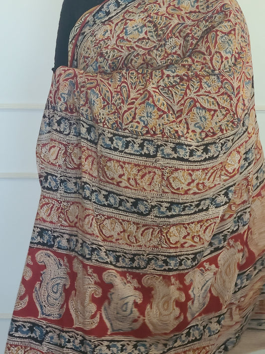 Kalamkari Chennuri Silk Saaree