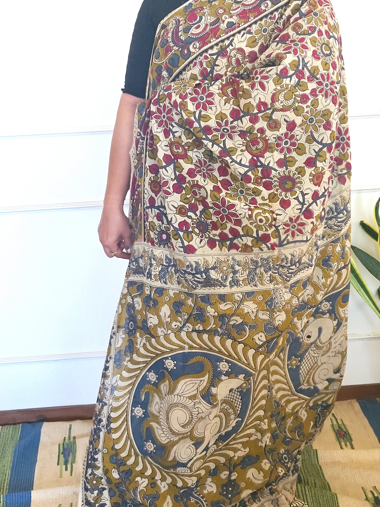 Kalamkari Chennuri Silk Saaree