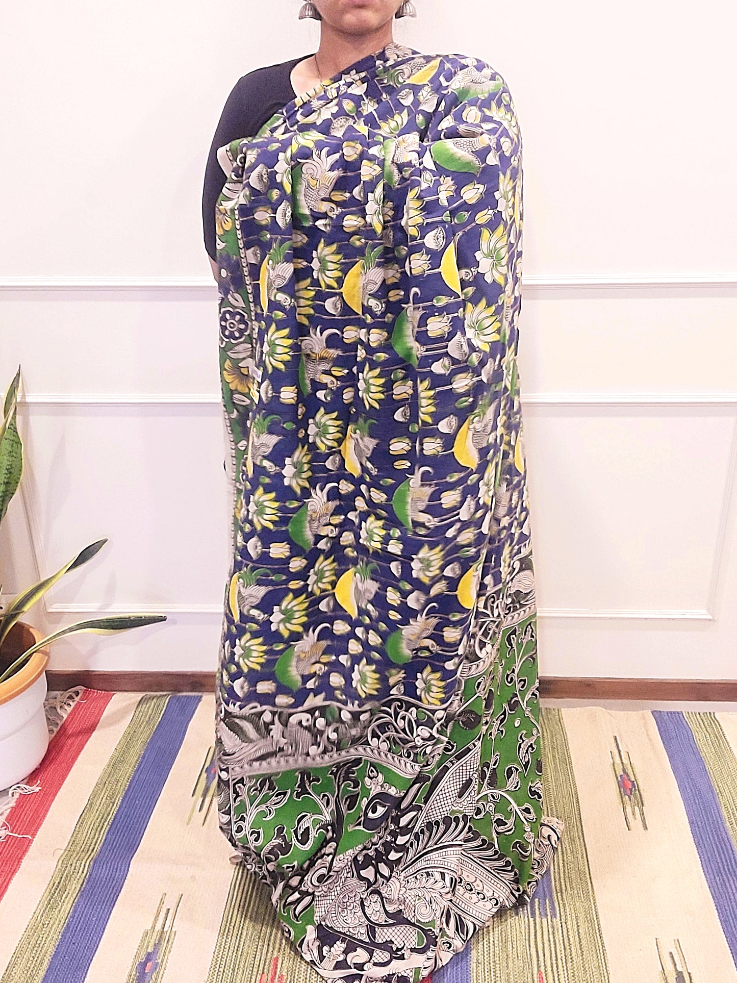 Kalamkari hand Printed pure Cotton Saaree