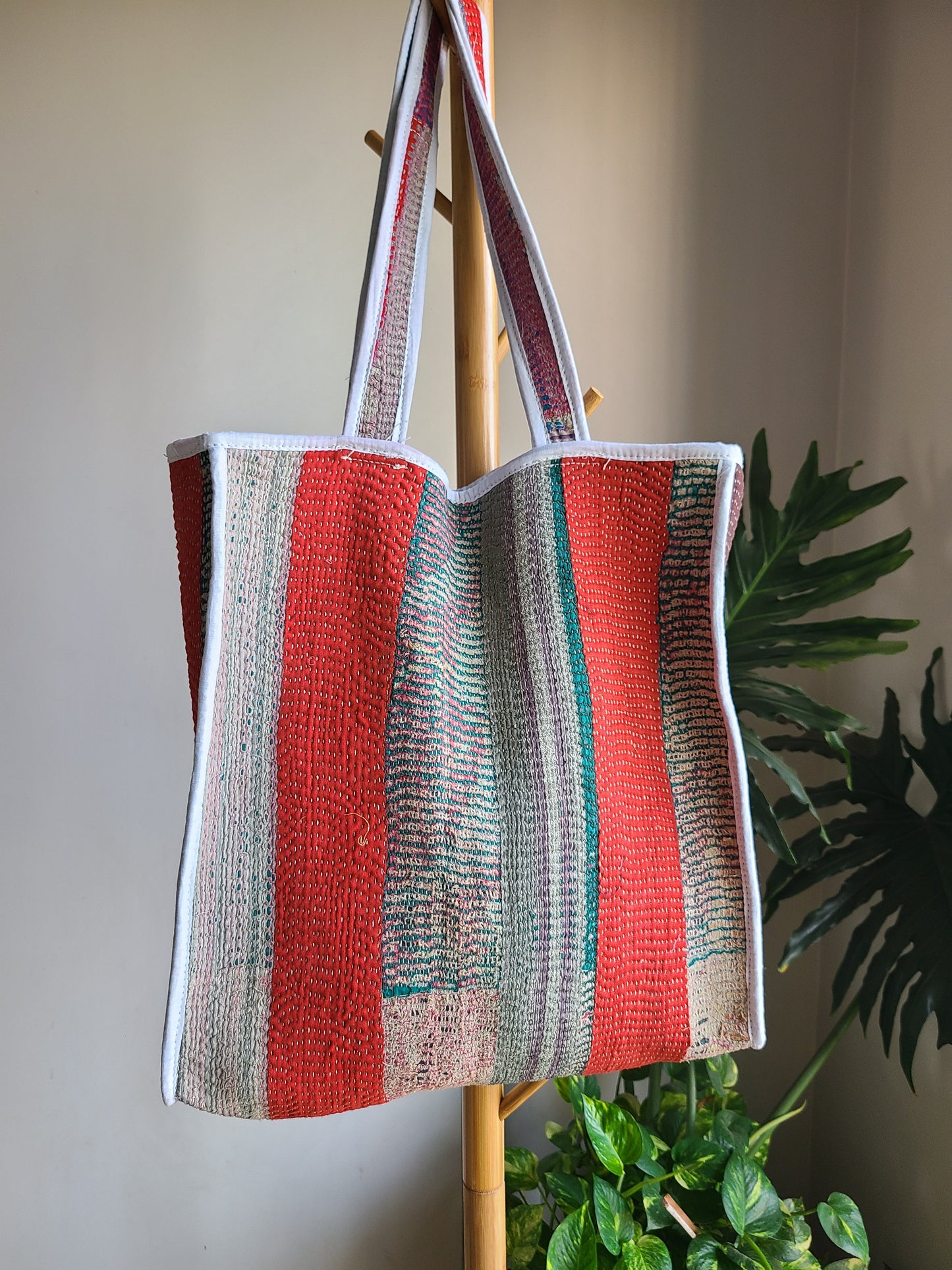 Multi- colour patchwork Cotton Tote - My Store