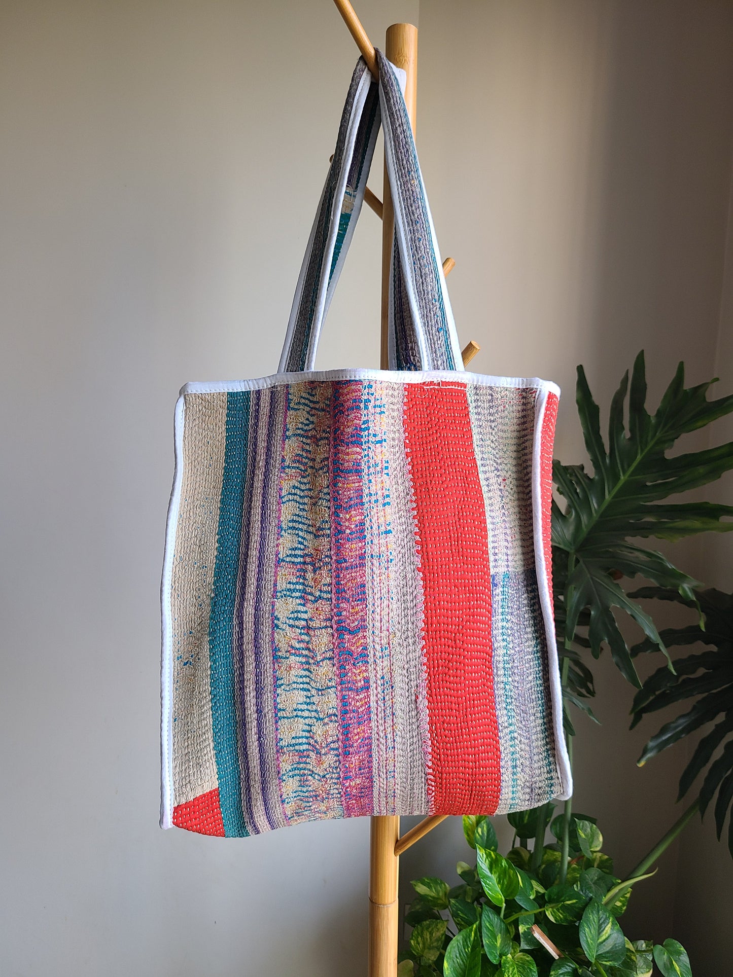 Multi- colour patchwork Cotton Tote - My Store