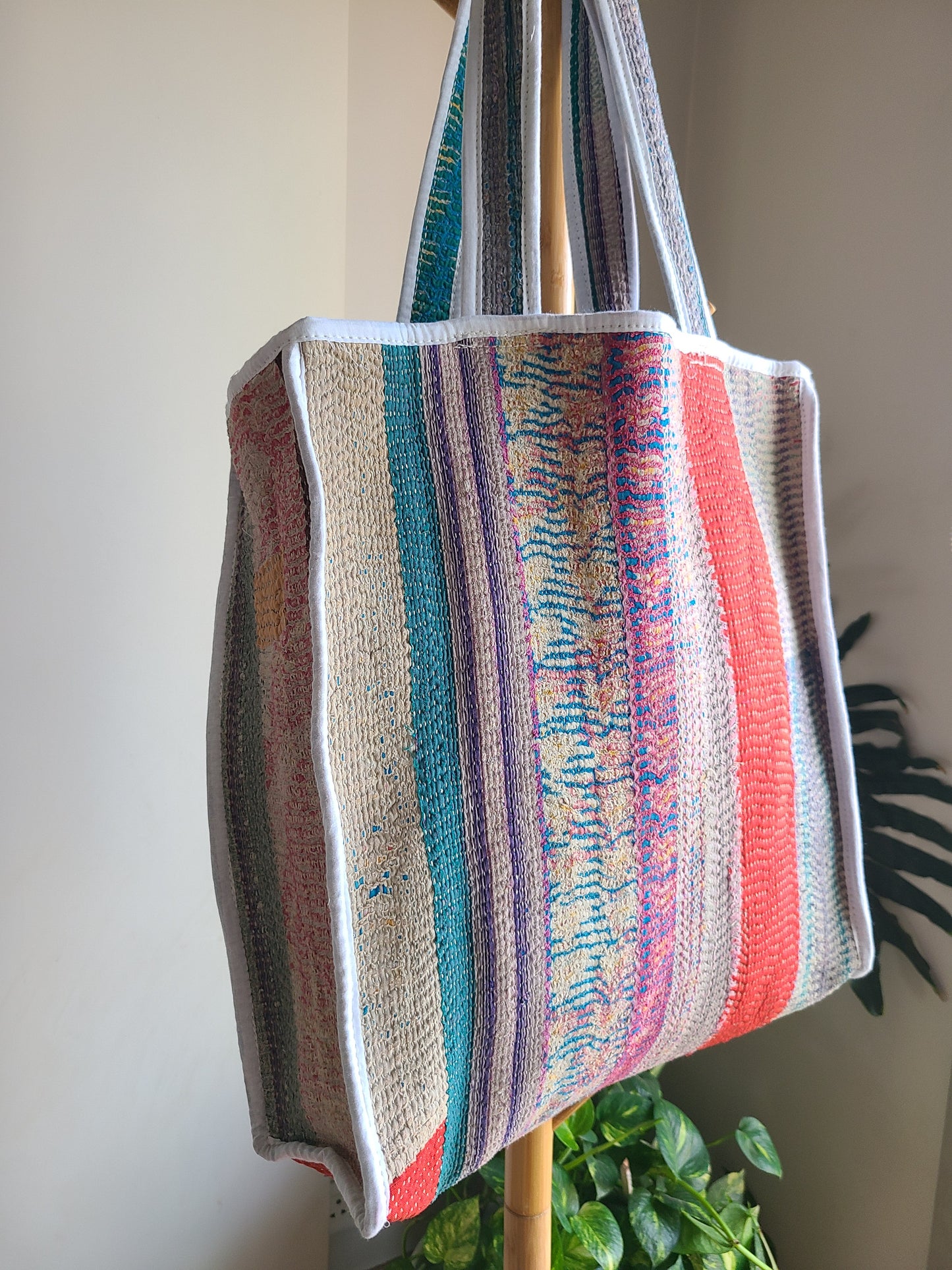 Multi- colour patchwork Cotton Tote - My Store