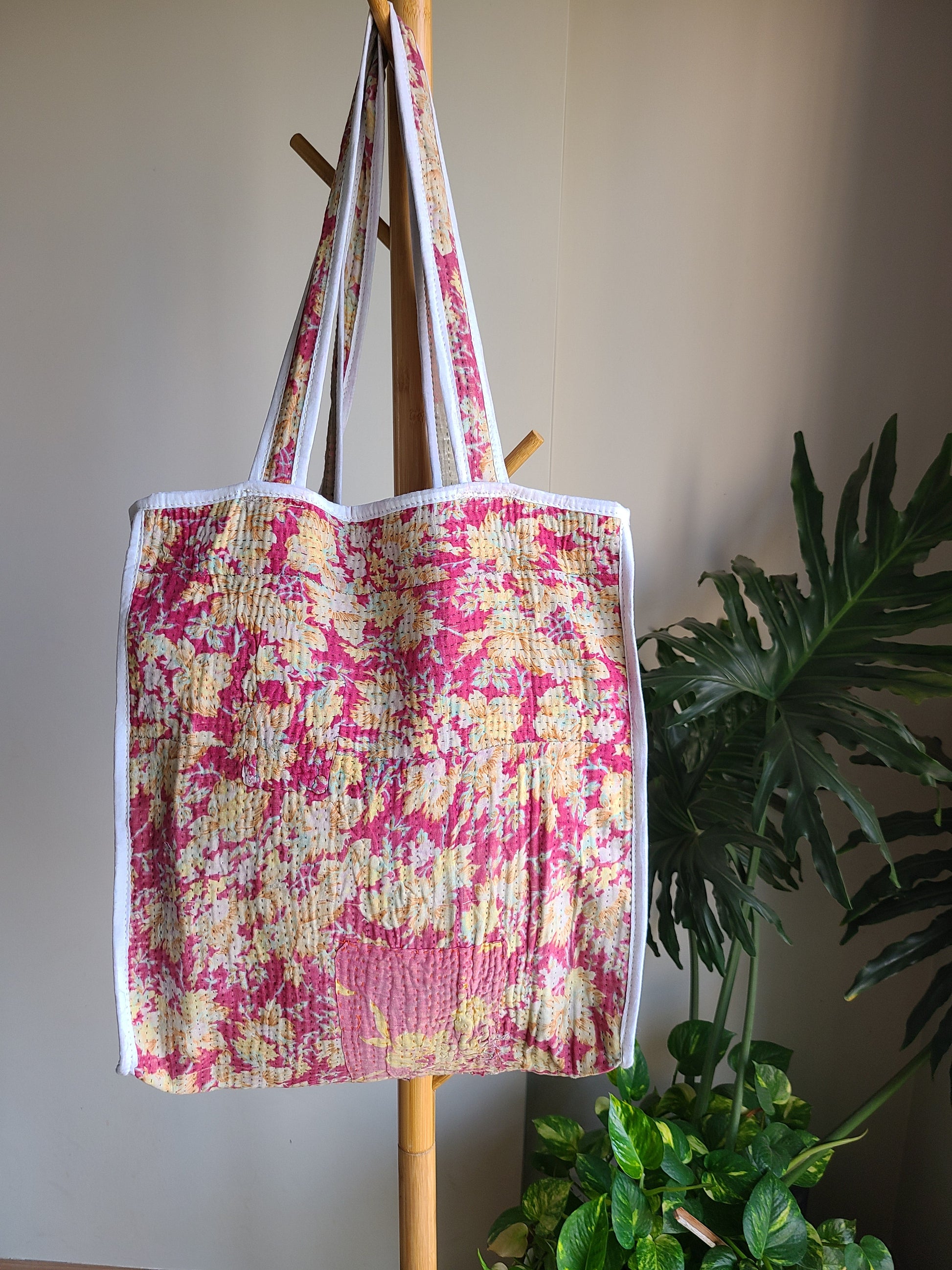 Multi- colour patchwork Cotton Tote - My Store