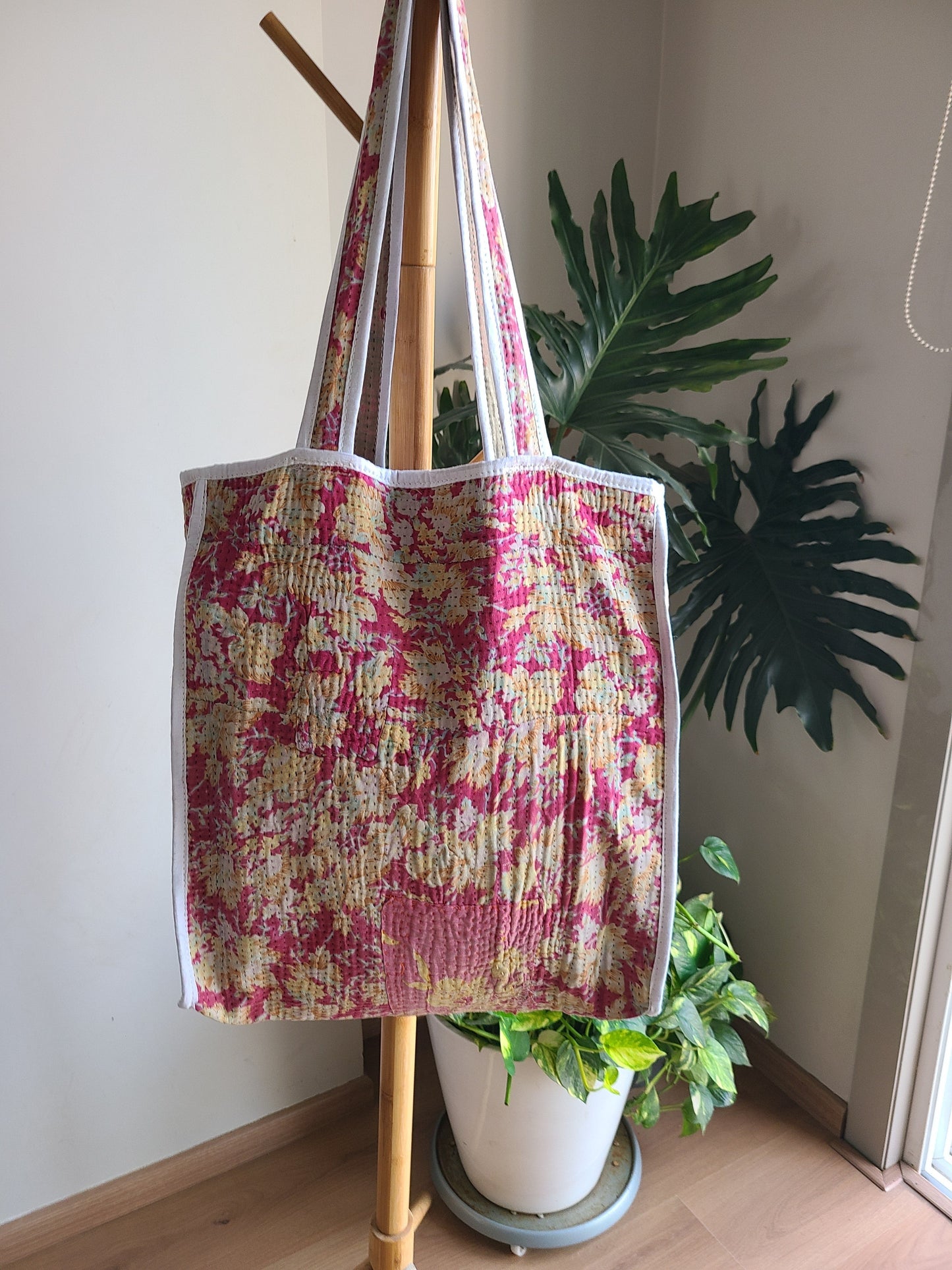 Multi- colour patchwork Cotton Tote - My Store