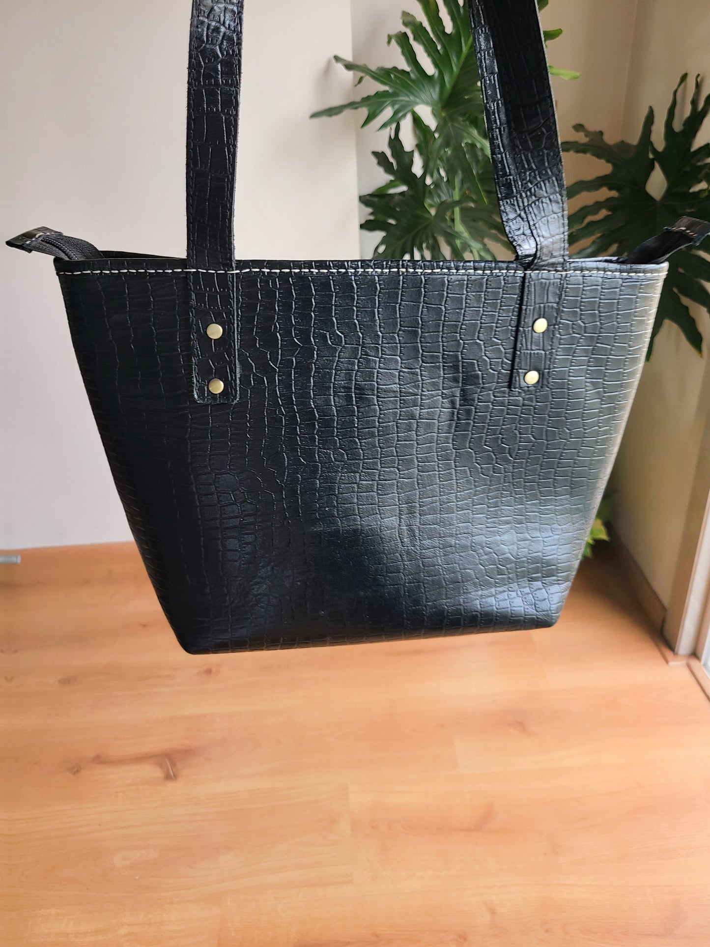 Leather Shoulder bag with Rabari bag