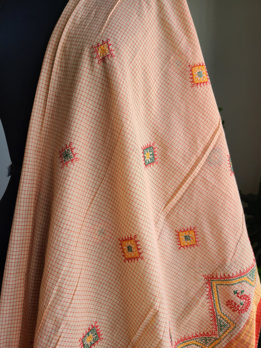 Kasuti embroidery Silk cottton dupatta