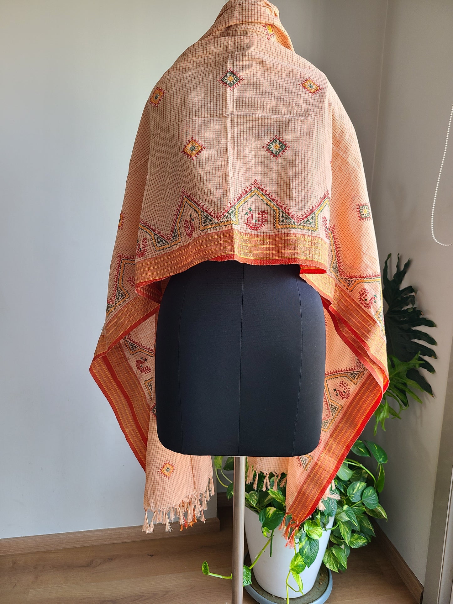 Kasuti embroidery Silk cottton dupatta