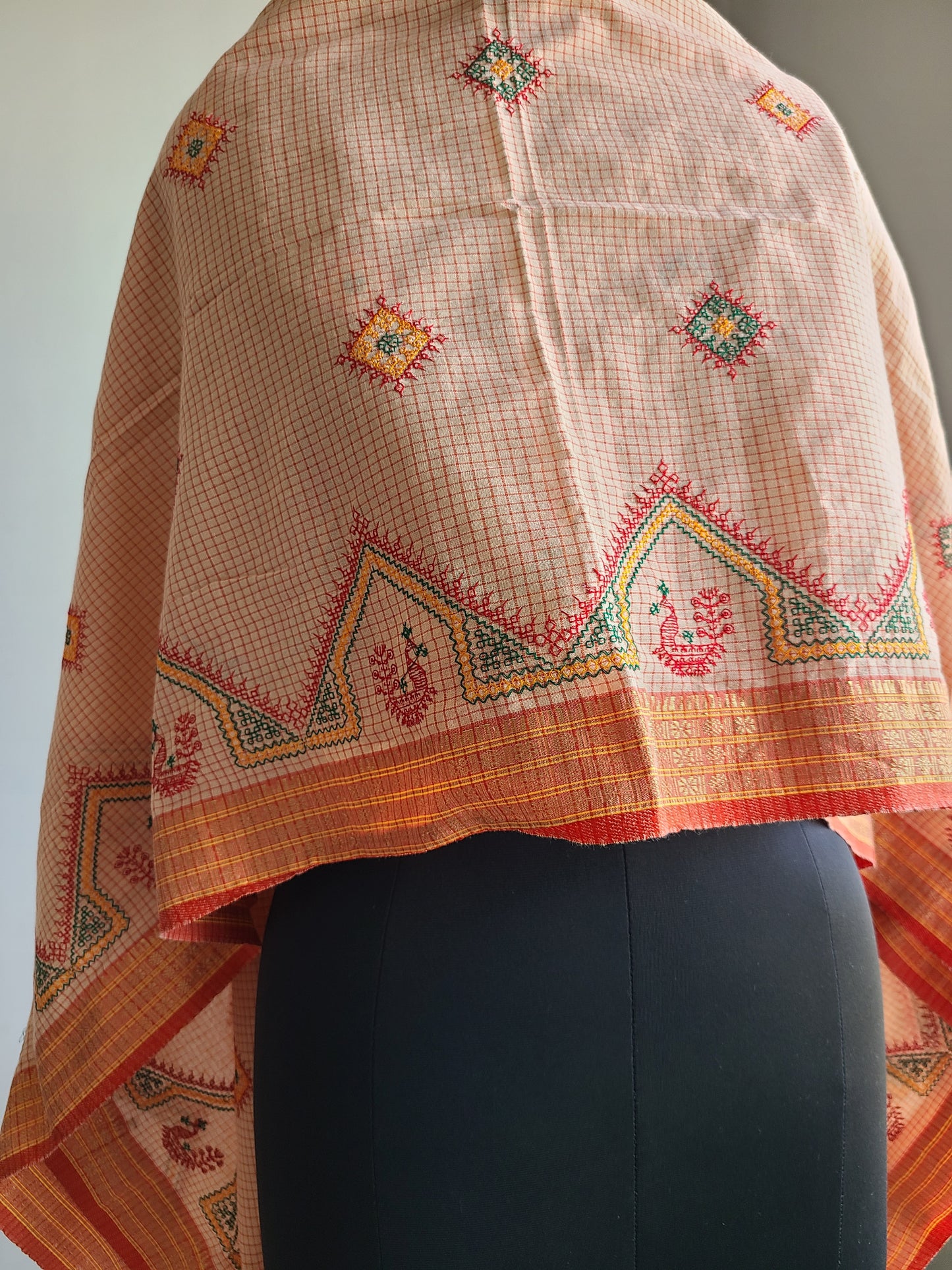 Kasuti embroidery Silk cottton dupatta