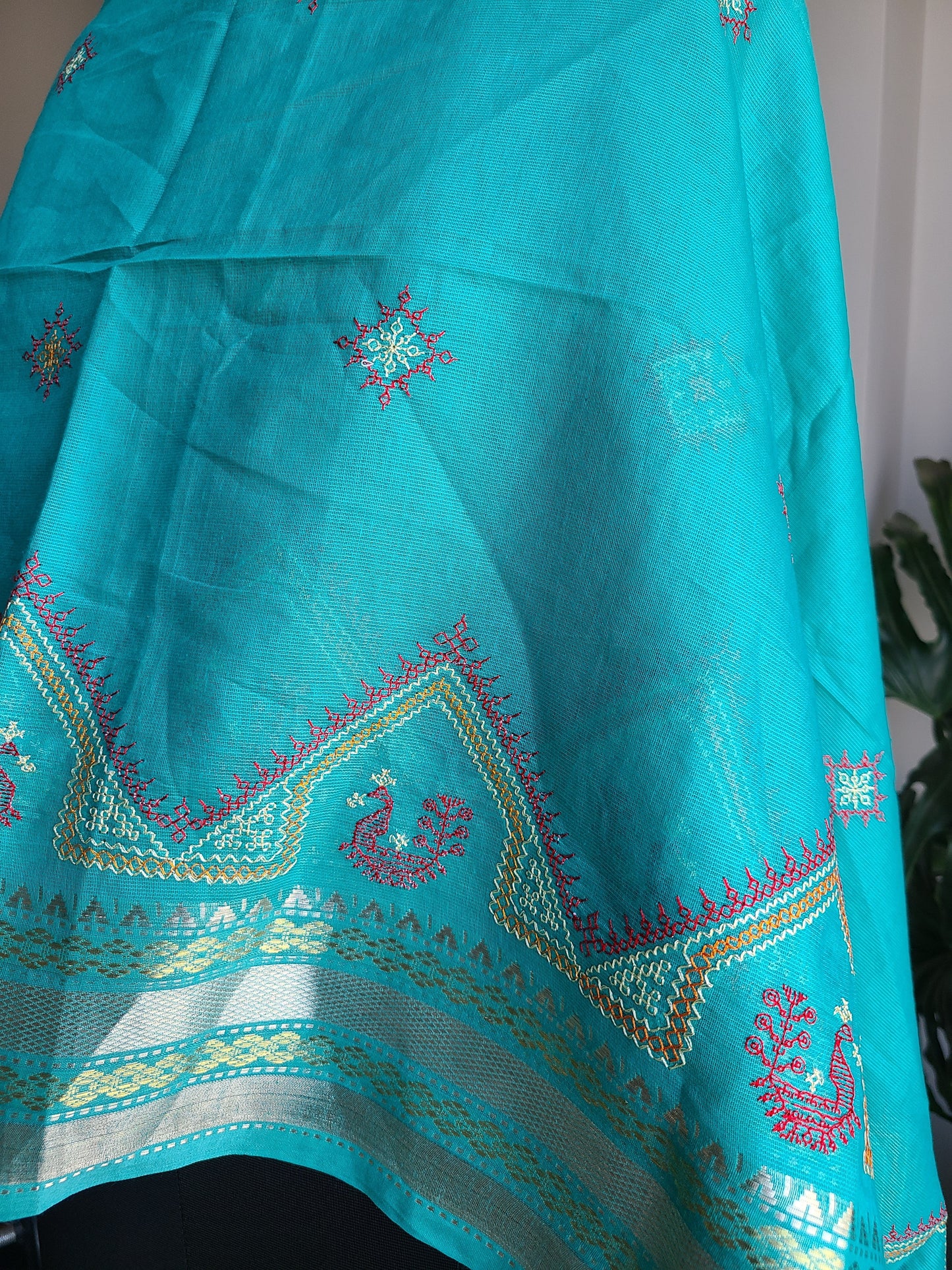 Kasuti embroidery Silk cottton dupatta