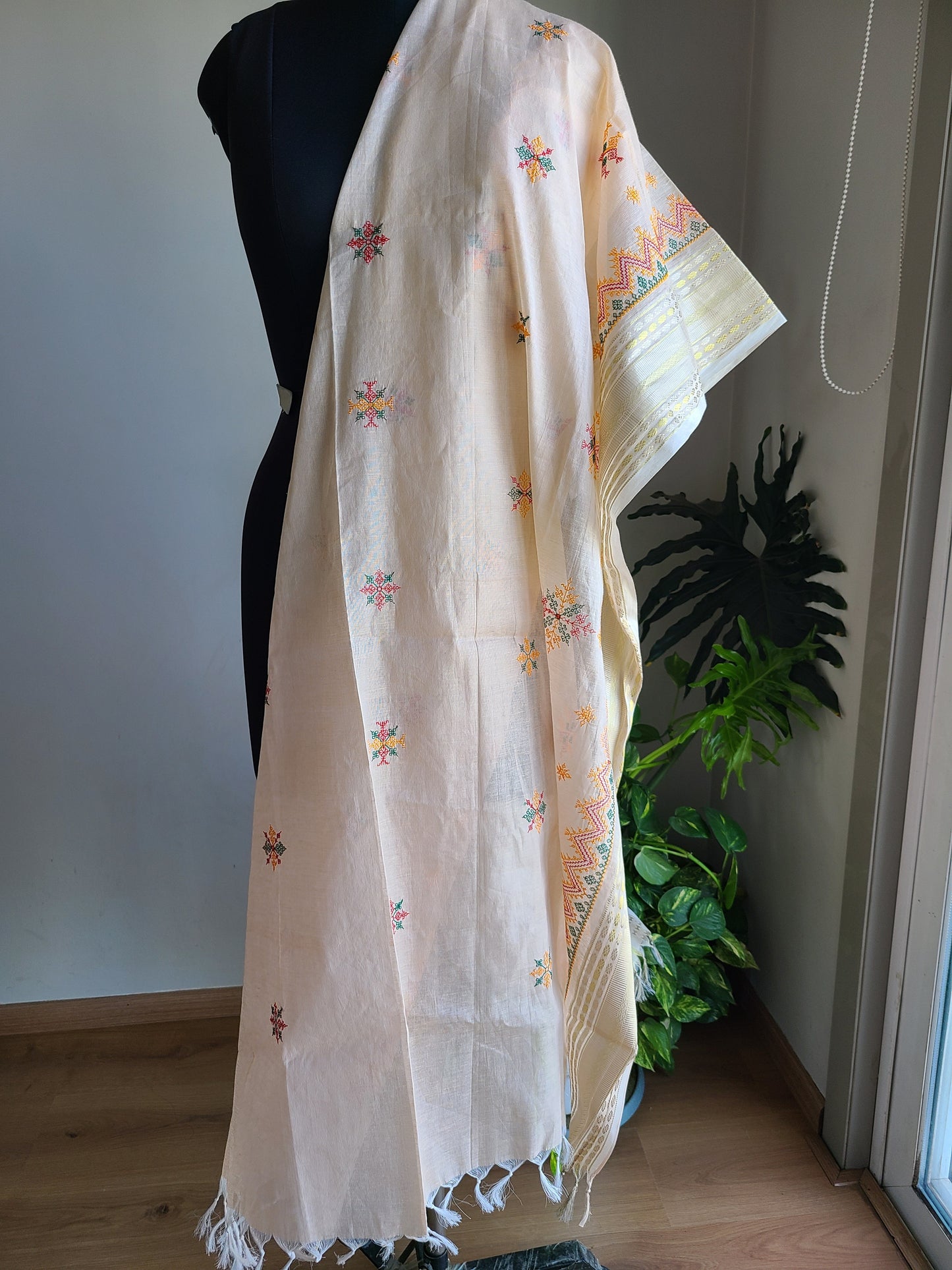 Kasuti embroidery Silk cottton dupatta