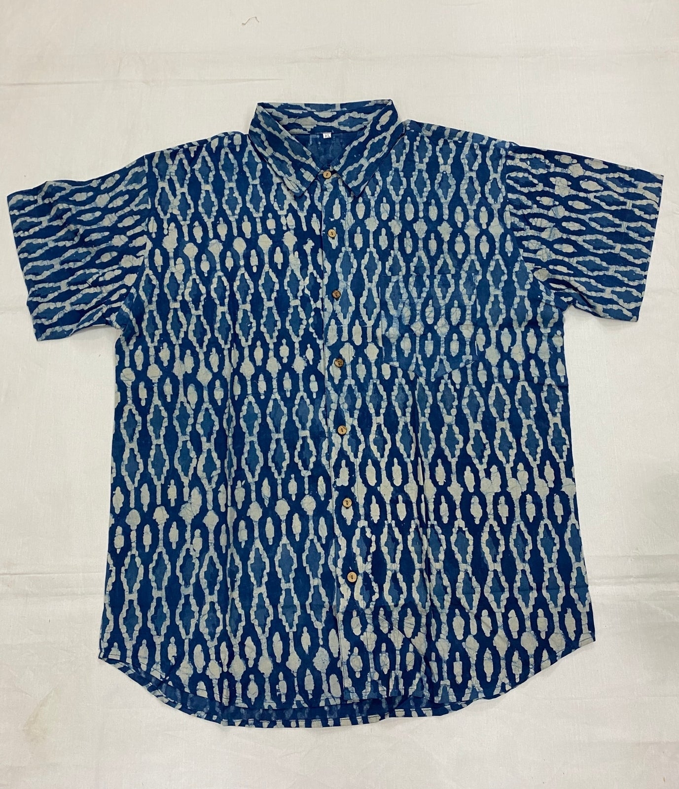 Block printed Indigo Cotton Men's Shirts - My Store