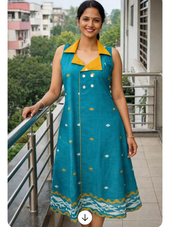 Pure Jamdani long dress