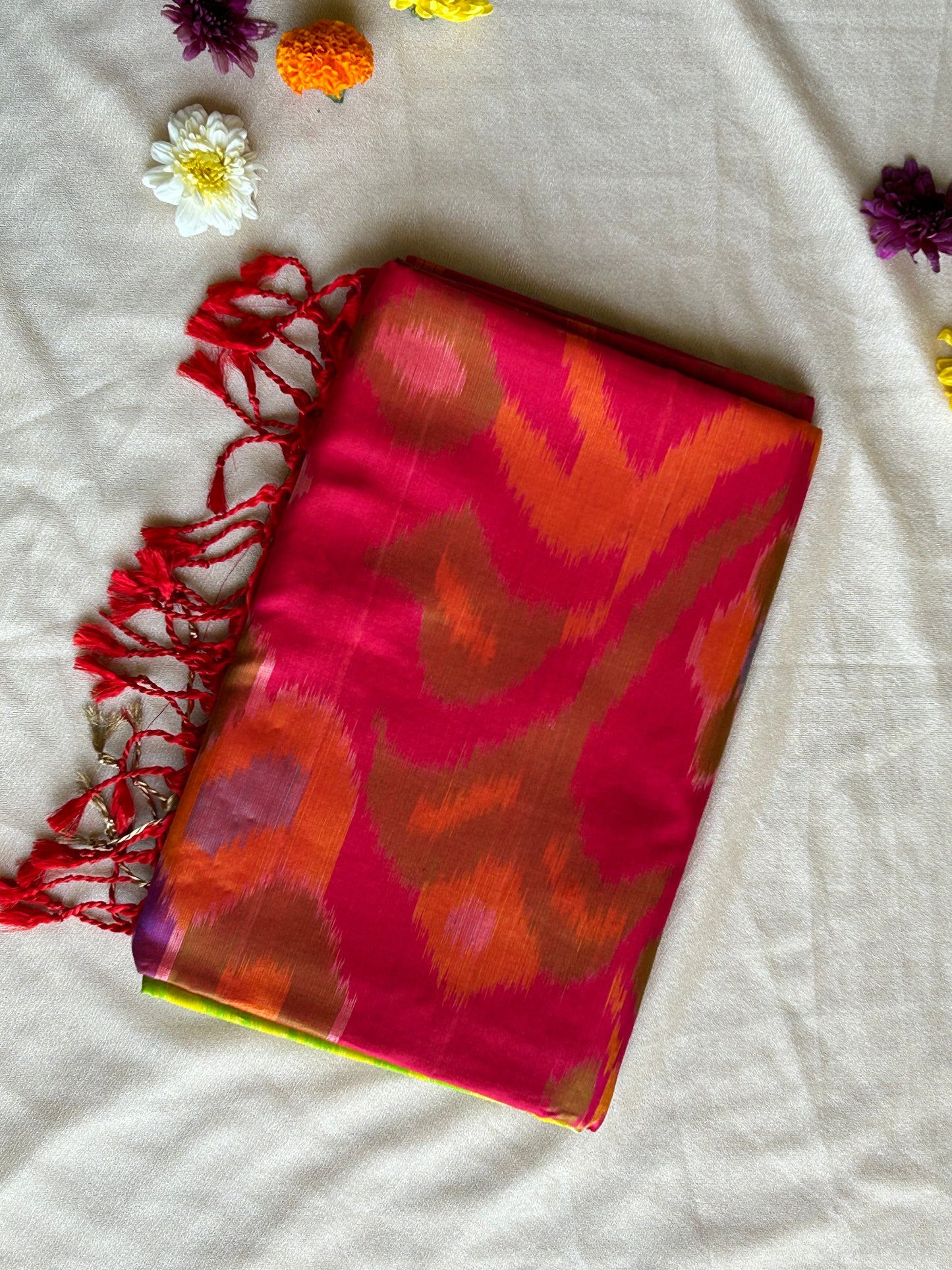 Pure Silk handloom Mustard Pochampally Sarees - My Store