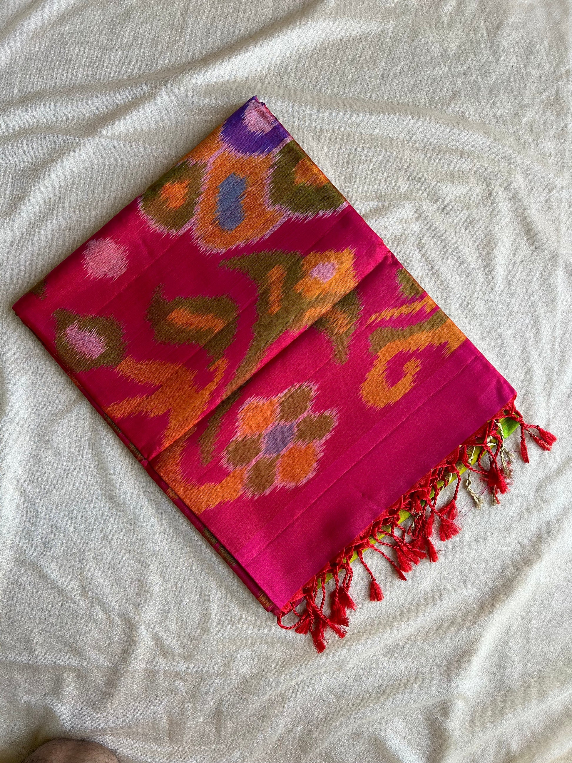 Pure Silk handloom Mustard Pochampally Sarees - My Store