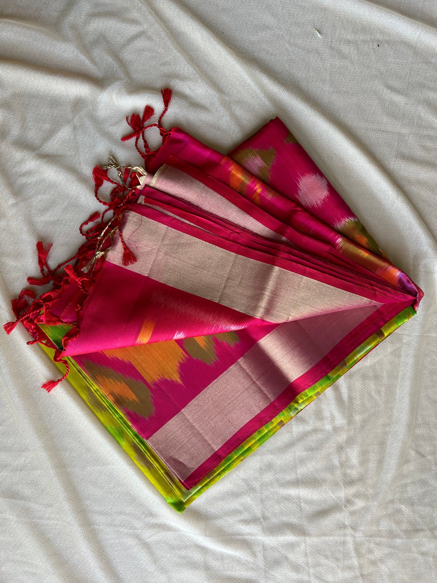 Pure Silk handloom Mustard Pochampally Sarees - My Store