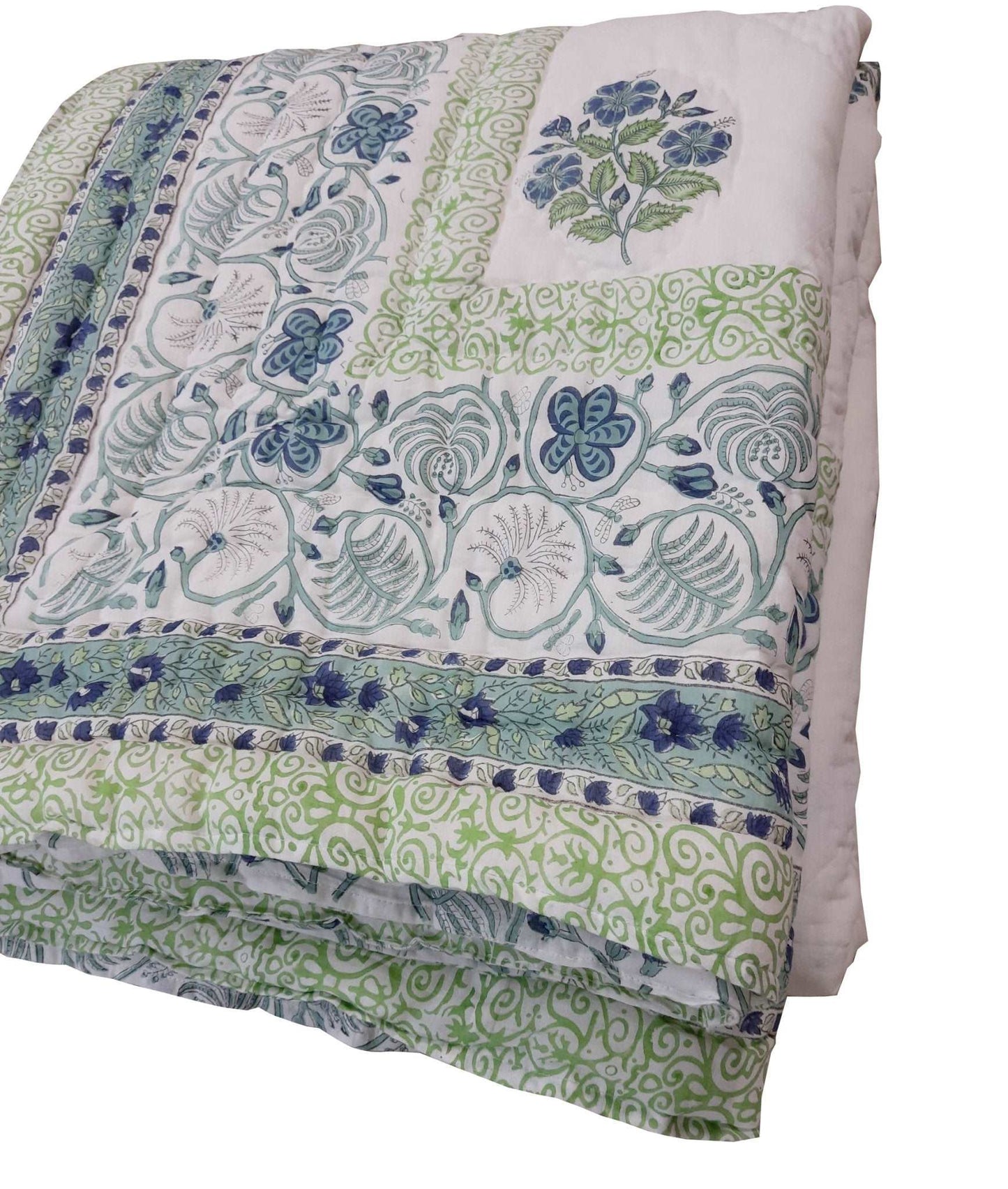 Exquisite Block Printed Rasai from Jaipur - Handcrafted Comfort and Elegance - Indianidhi