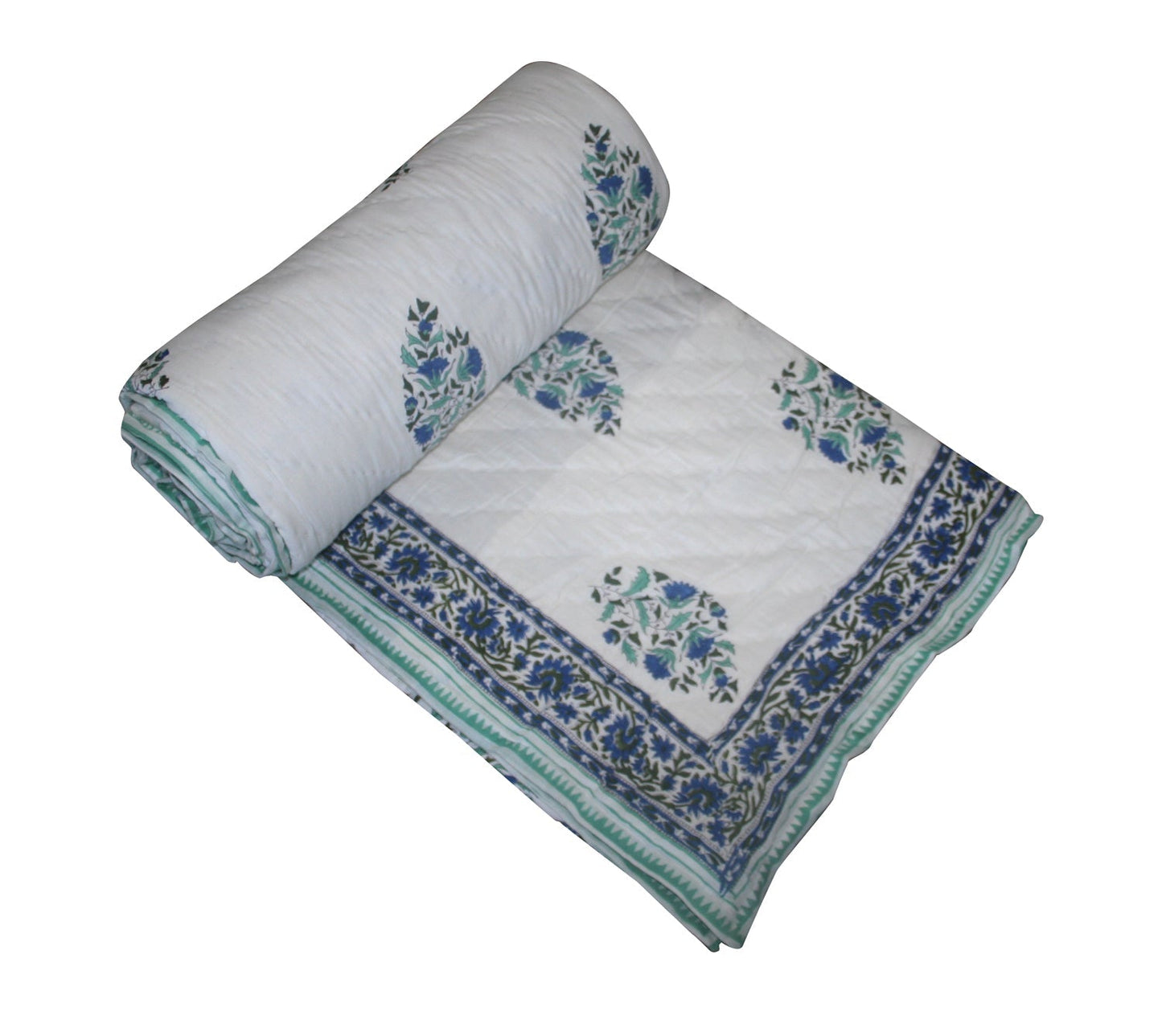 Exquisite Block Printed Rasai from Jaipur - Handcrafted Comfort and Elegance - Indianidhi