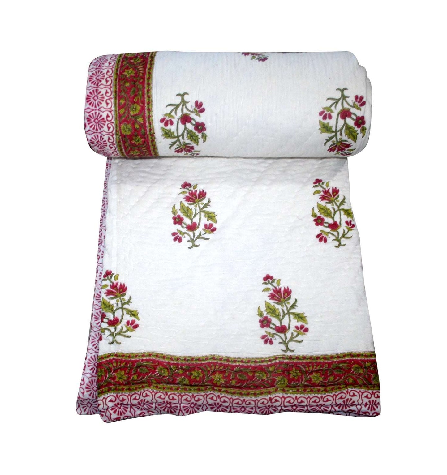 Exquisite Block Printed Rasai from Jaipur - Handcrafted Comfort and Elegance - Indianidhi