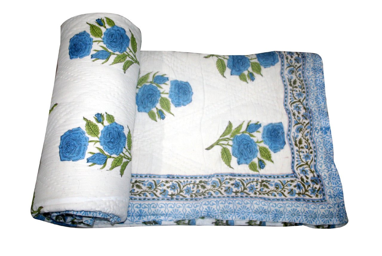 Exquisite Block Printed Rasai from Jaipur - Handcrafted Comfort and Elegance - Indianidhi