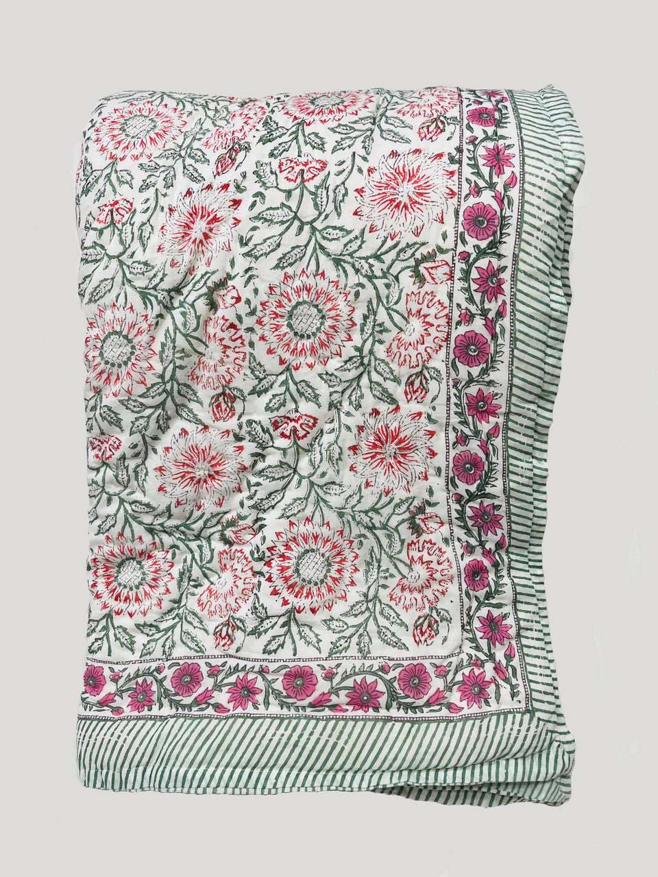 Exquisite Block Printed Rasai from Jaipur - Handcrafted Comfort and Elegance - Indianidhi